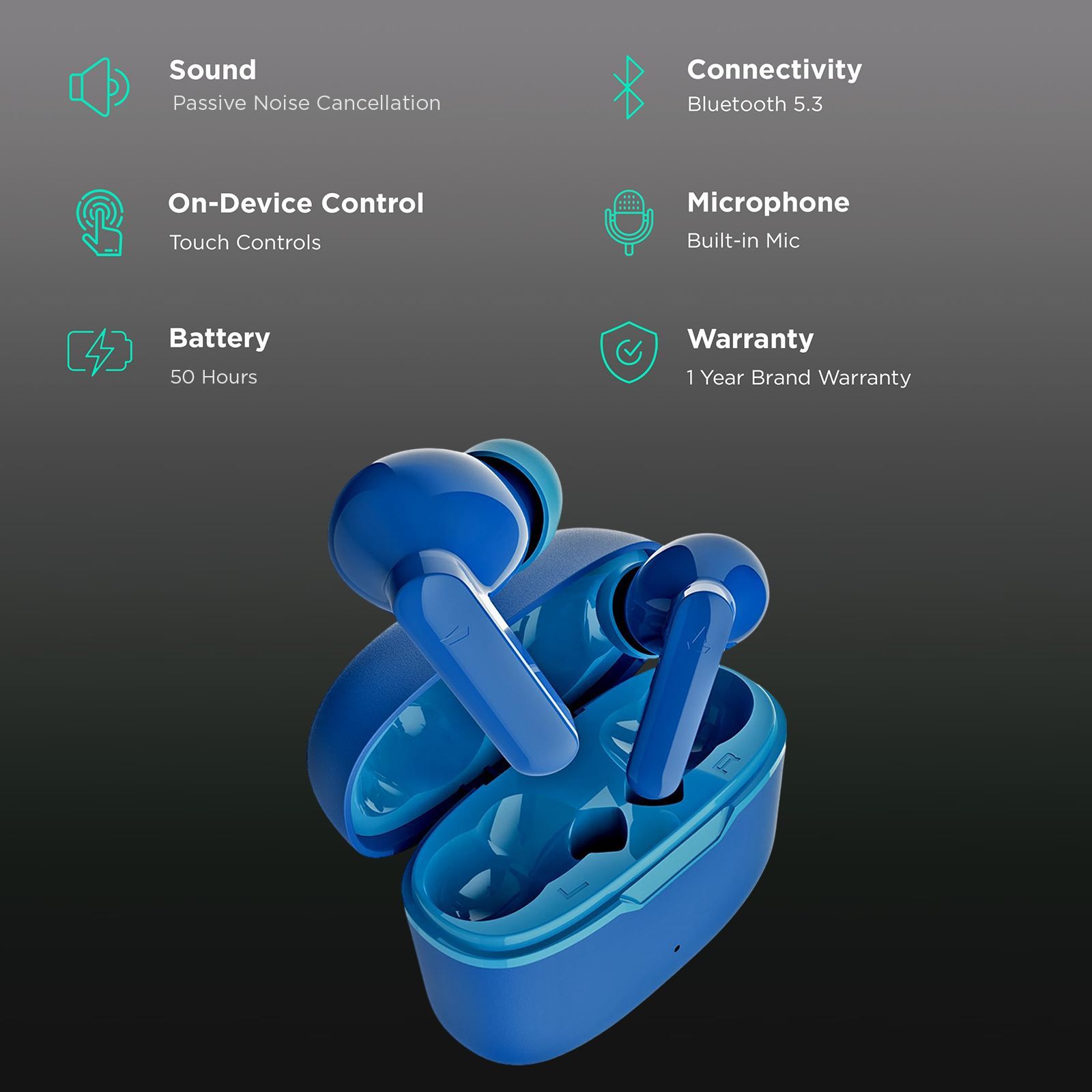 boAt Airdopes Ultra Plus TWS Earbuds with Passive Noise Cancellation (IPX5 Sweat Resistant, ASAP Charge, Sporty Blue) boAt Airdopes Ultra Plus TWS Earbuds with Passive Noise Cancellation (IPX5 Sweat Resistant, ASAP Charge, Sporty Blue)_2