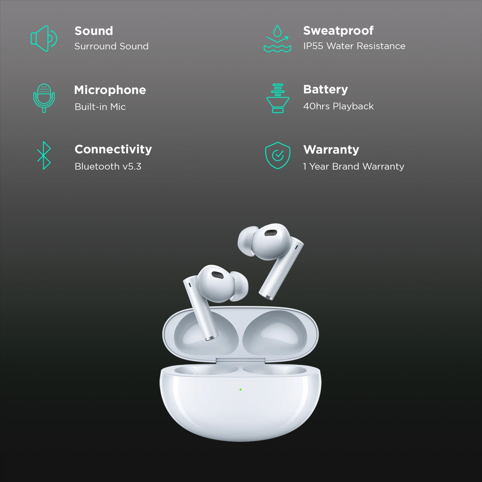 realme Buds Air 6 Pro TWS Earbuds with Active Noise Cancellation (IP55 Water Resistant, Google Fast Pairing, Sliver Blue)_2