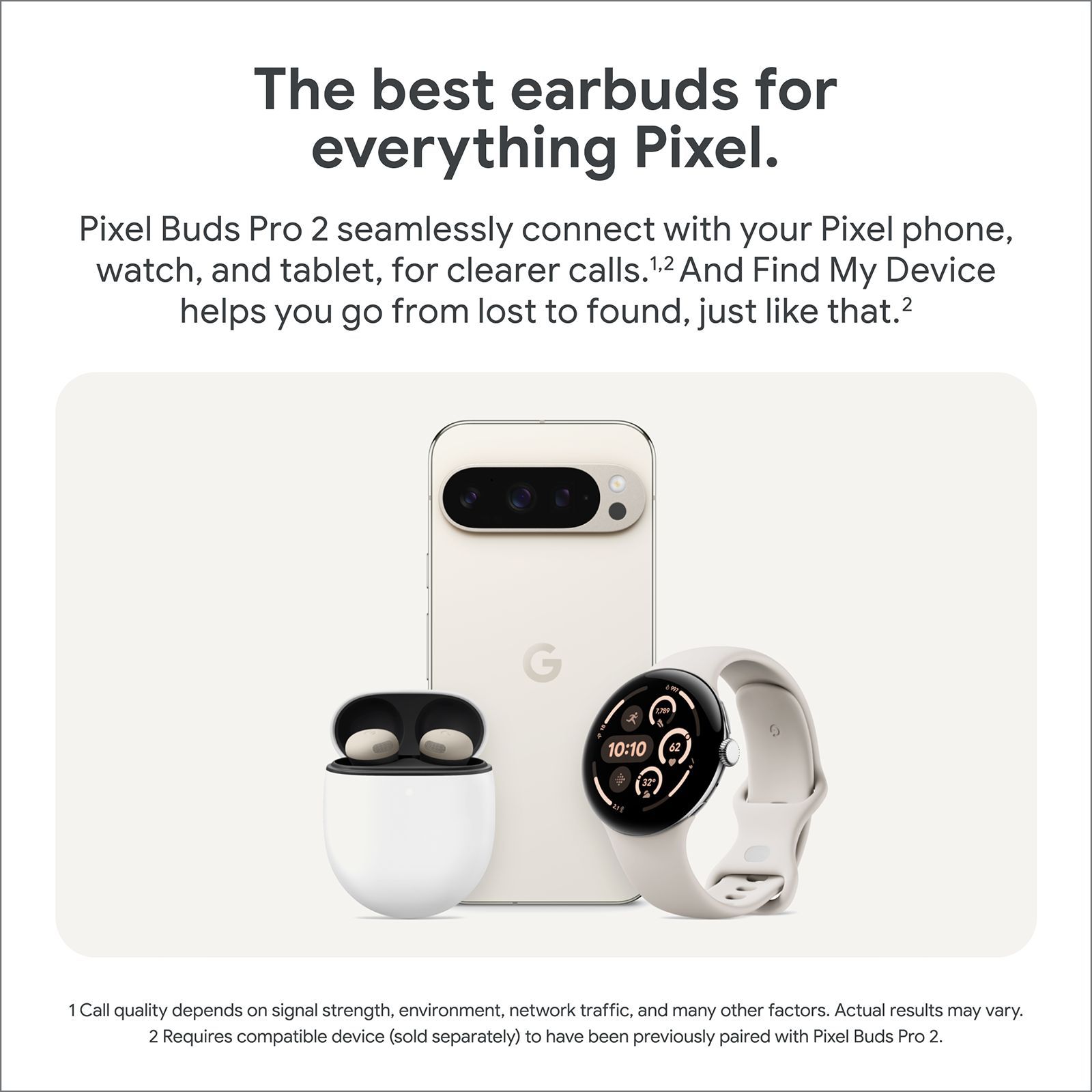 Google Pixel Buds Pro 2 TWS Earbuds with Active Noise Cancellation (IP54 Sweat & Water Resistant, AI-powered Clear Calling, Porcelain)_10