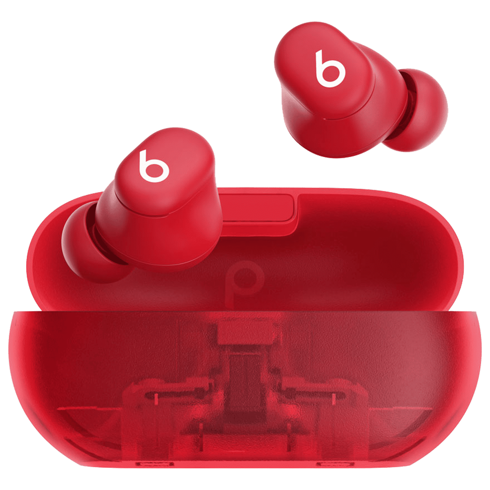 beats Solo TWS Earbuds with Passive Noise Isolation (18 Hours Playback, Transparent Red)_1