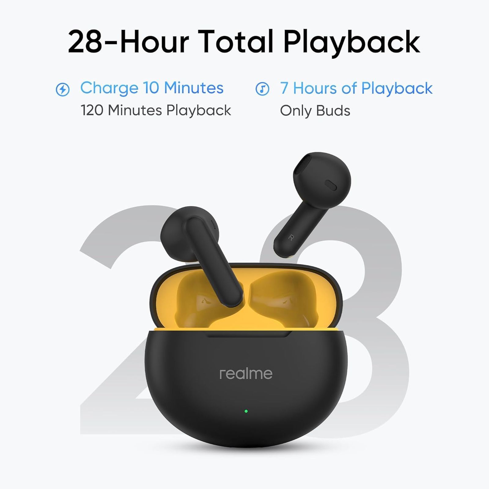 realme Buds T01 TWS Earbuds with AI ENC Noise Cancellation (IPX4 Water Resistant, Google Fast Pair, Black)_5