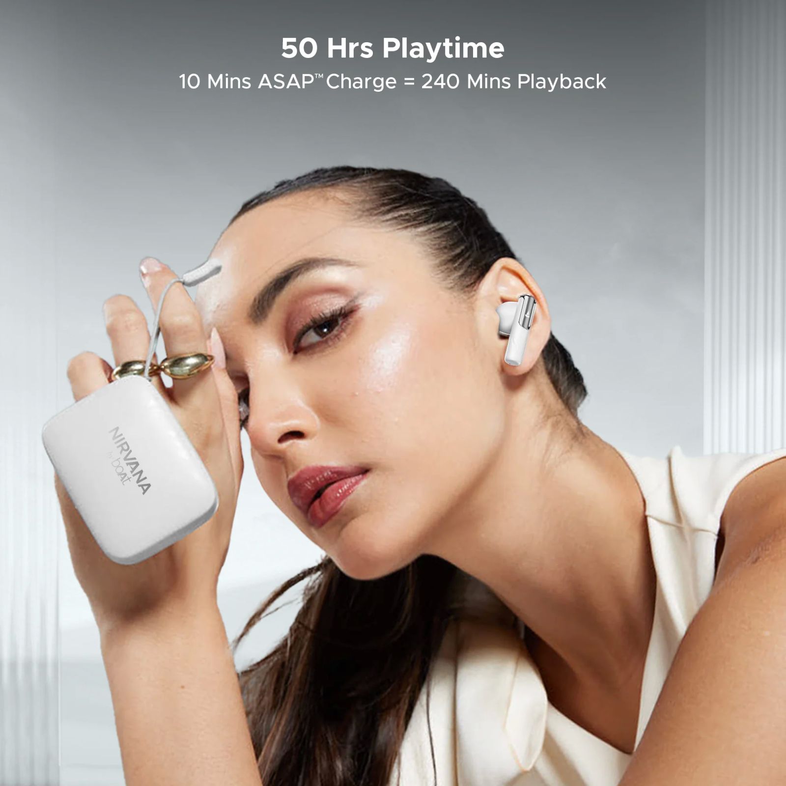 boAt Nirvana Ivy TWS Earbuds with Active Noise Cancellation (IPX5 Sweat Resistant, 360 Degree Spatial Audio, Gunmetal White) _10