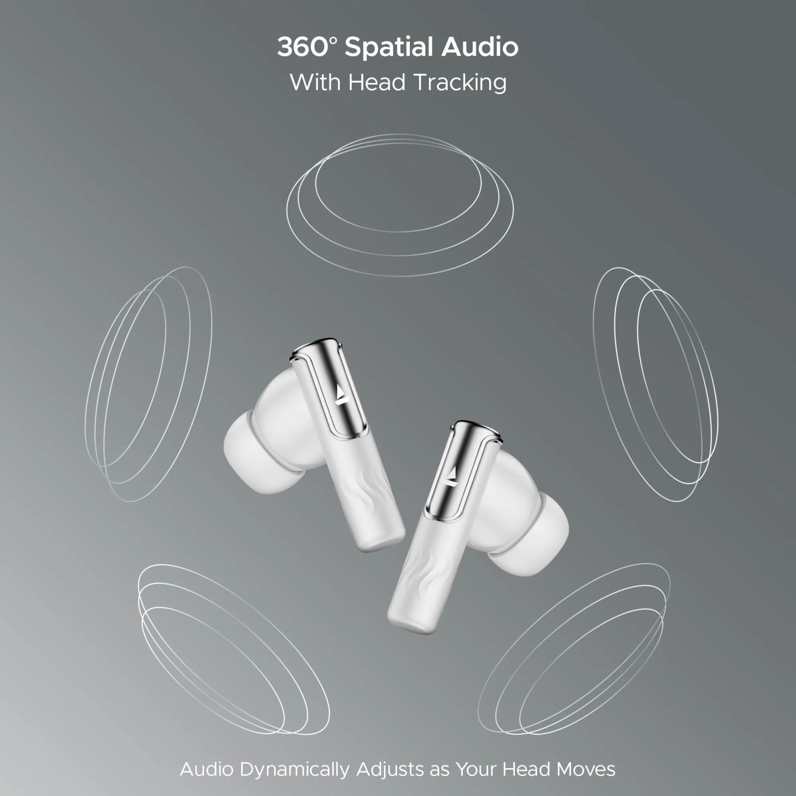 boAt Nirvana Ivy TWS Earbuds with Active Noise Cancellation (IPX5 Sweat Resistant, 360 Degree Spatial Audio, Gunmetal White) _3