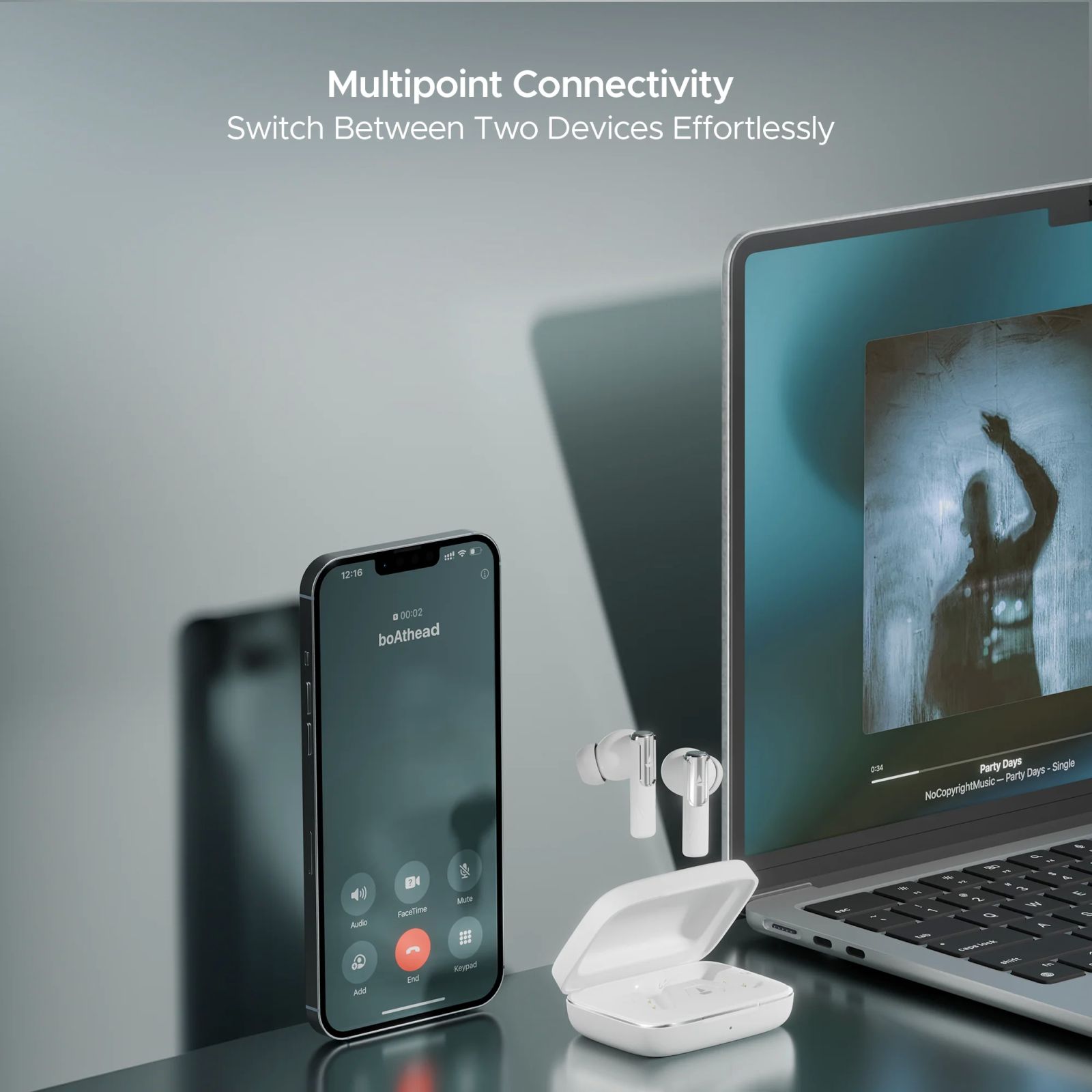 boAt Nirvana Ivy TWS Earbuds with Active Noise Cancellation (IPX5 Sweat Resistant, 360 Degree Spatial Audio, Gunmetal White) _4