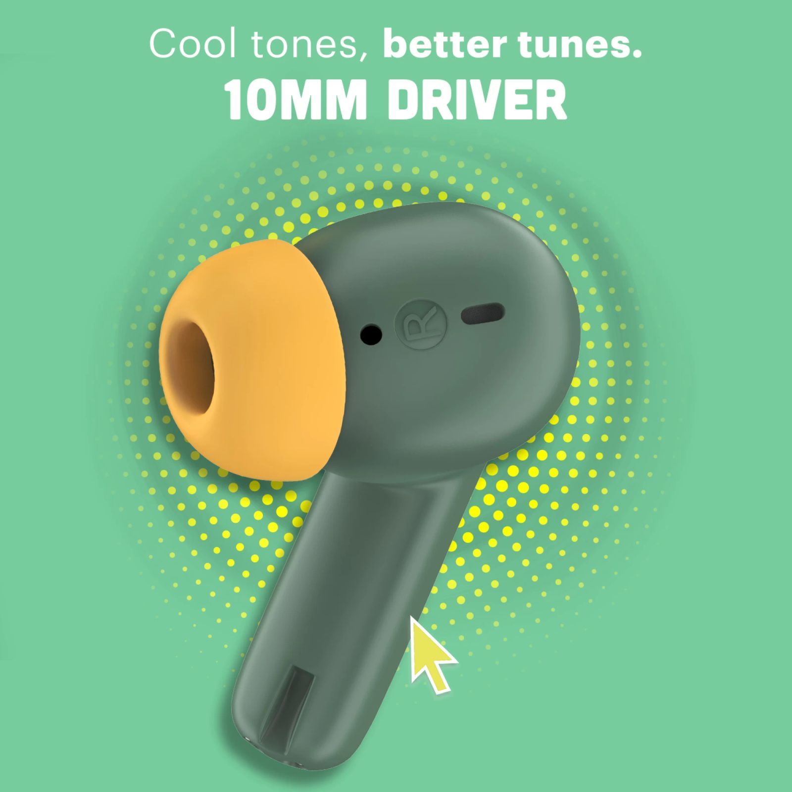 noise Pop Buds TWS Earbuds with Environmental Noise Cancellation (IPX5 Water Resistant, Hyper Sync, Forest Pop)_6