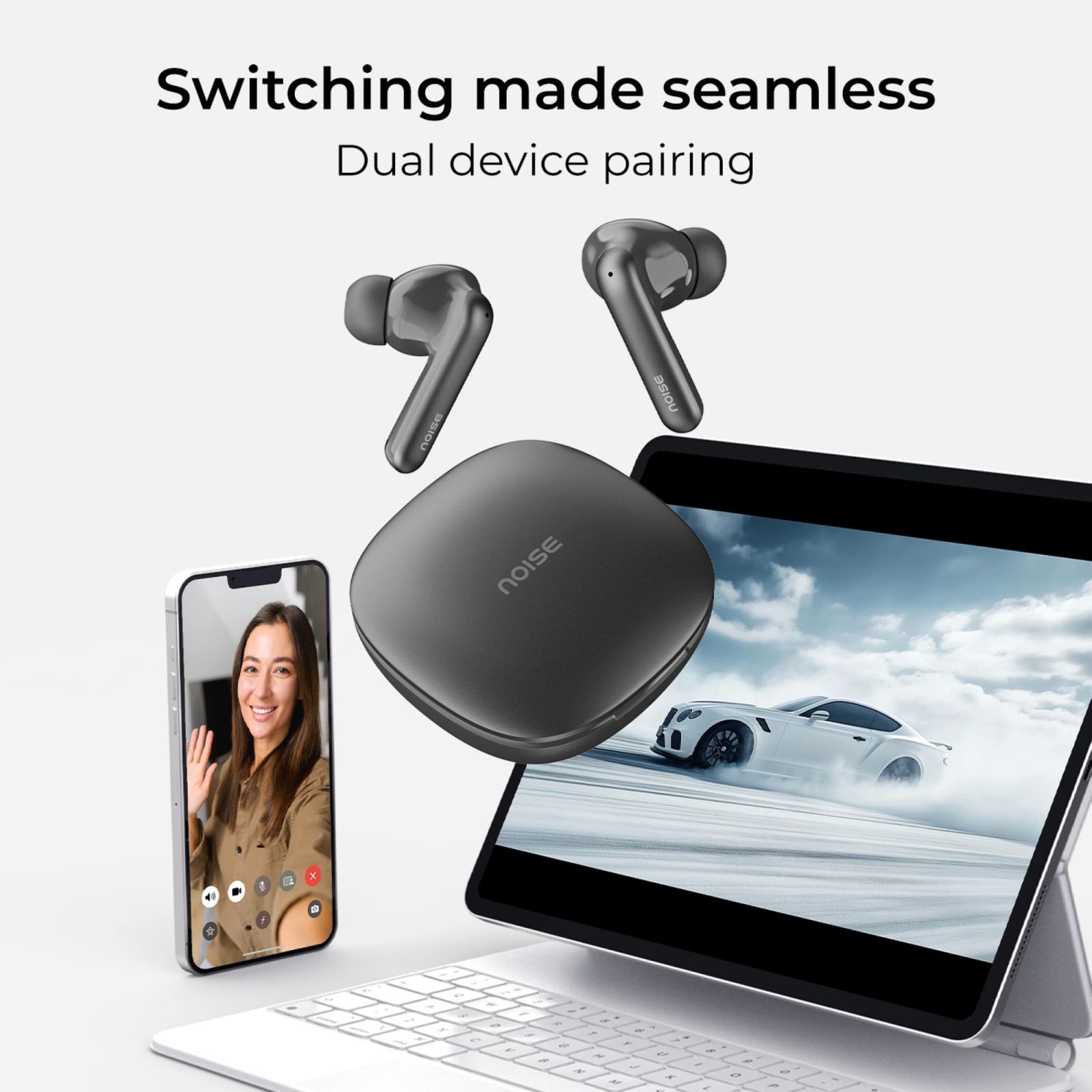 noise Air Buds Pro 4 TWS Earbuds with Active Noise Cancellation (IPX5 Water Resistant, Spatial Audio, Coal Black)_7