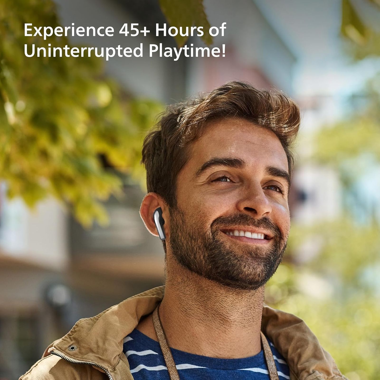 PHILIPS TAT1179BK/94 TWS Earbuds with Environmental Noise Cancellation (IPX4 Splash and Sweat Resistant, Dynamic Drivers, Black)_7