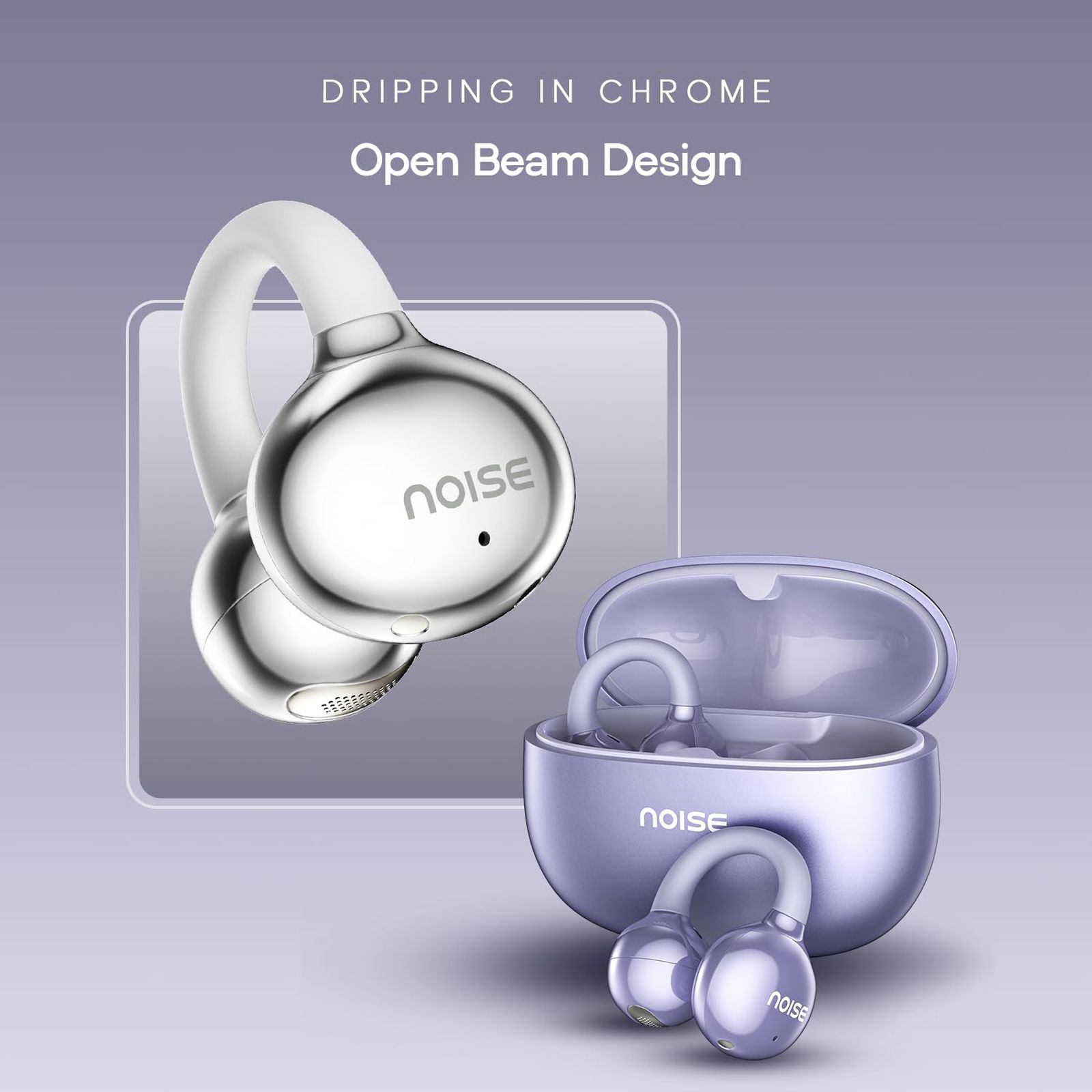 noise Air Clips TWS Earbuds with Environmental Noise Cancellation (IPX5 Water Resistant, AirWave Technology, Pearl Purple)_6