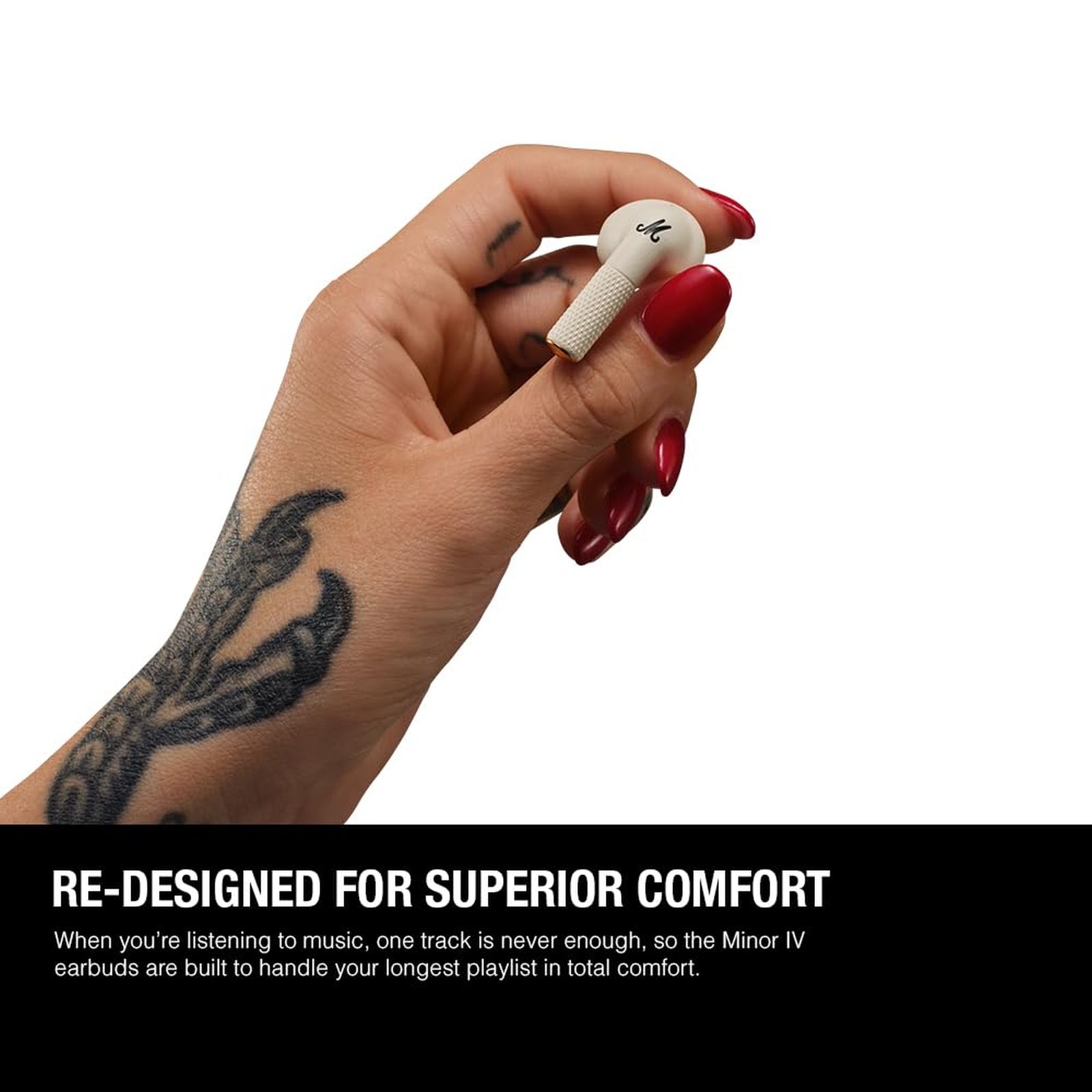 Marshall Minor IV MS-MINIVTWS-CRM TWS Earbuds (IPX4 Water Resistant, 30 Plus Hours of Playtime, Cream)_9