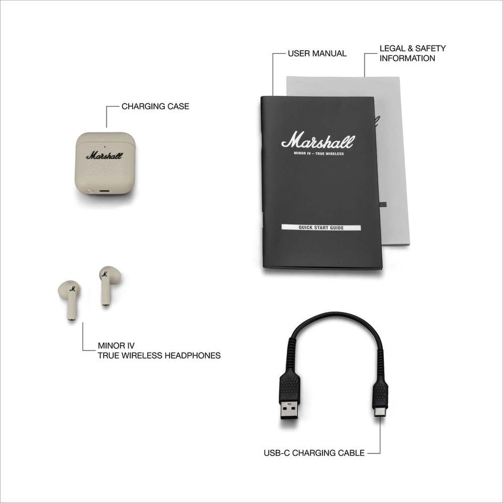 Marshall Minor IV MS-MINIVTWS-CRM TWS Earbuds (IPX4 Water Resistant, 30 Plus Hours of Playtime, Cream)_4