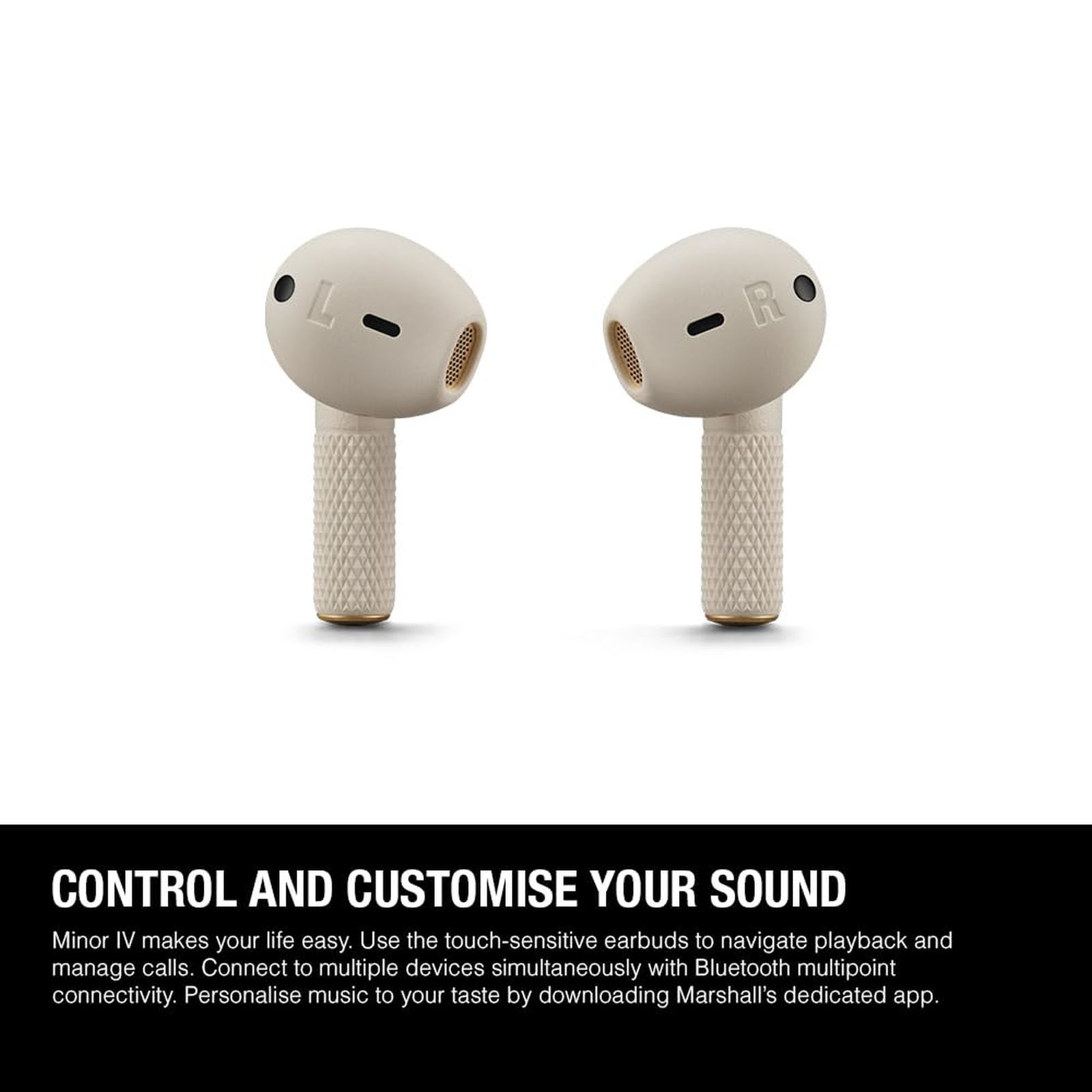 Marshall Minor IV MS-MINIVTWS-CRM TWS Earbuds (IPX4 Water Resistant, 30 Plus Hours of Playtime, Cream)_5