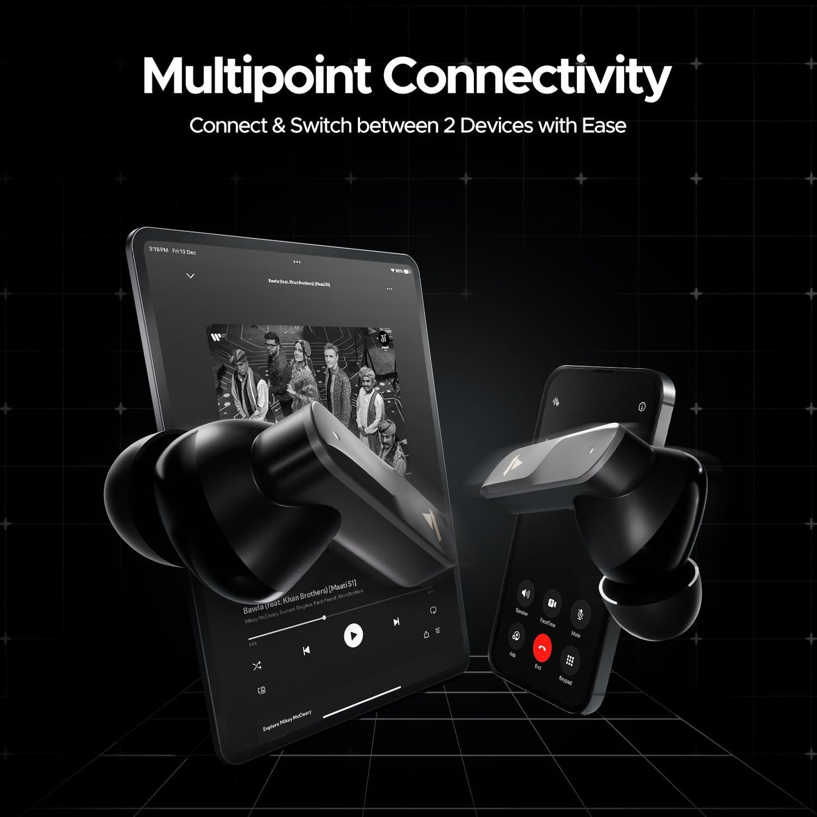 boAt Nirvana X TWS Earbuds with AI Noise Cancellation (IPX5 Water Resistant, Fast Charge, Cosmic Onyx)_7