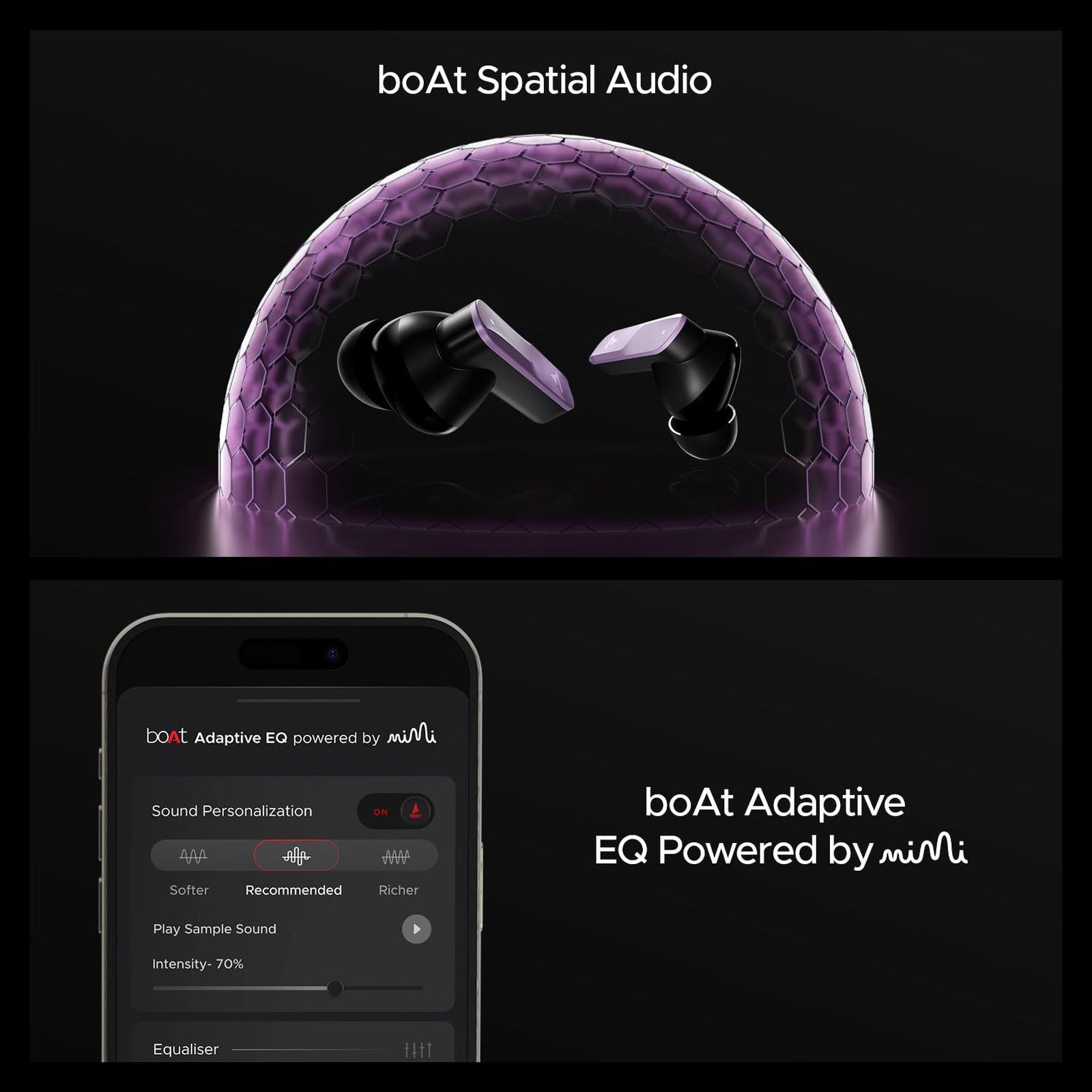 boAt Nirvana X TWS Earbuds with AI Noise Cancellation (IPX5 Water Resistant, Fast Charge, Smoky Amethyst)_7