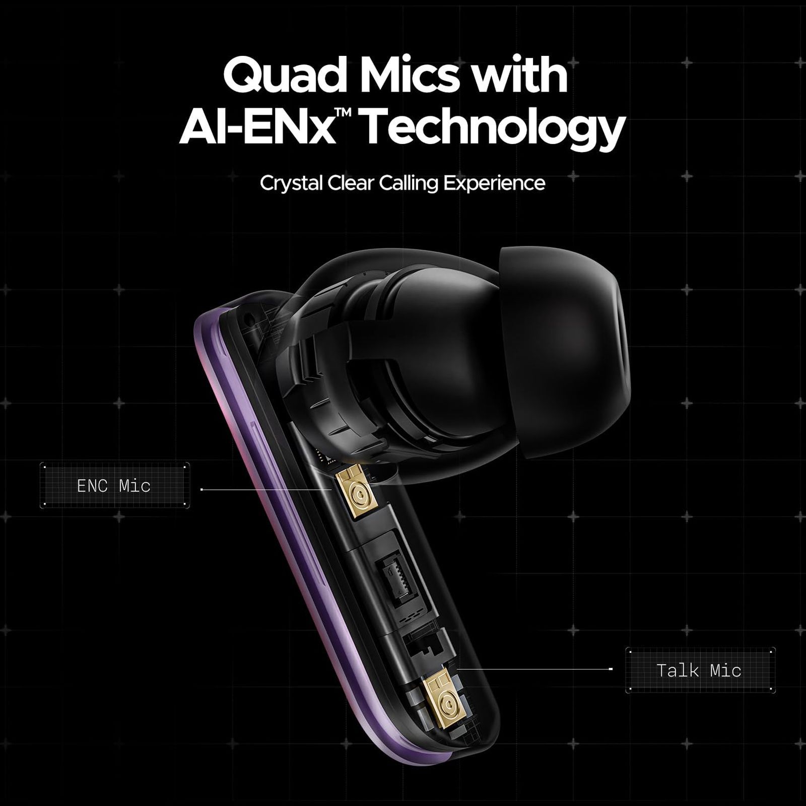 boAt Nirvana X TWS Earbuds with AI Noise Cancellation (IPX5 Water Resistant, Fast Charge, Smoky Amethyst)_4