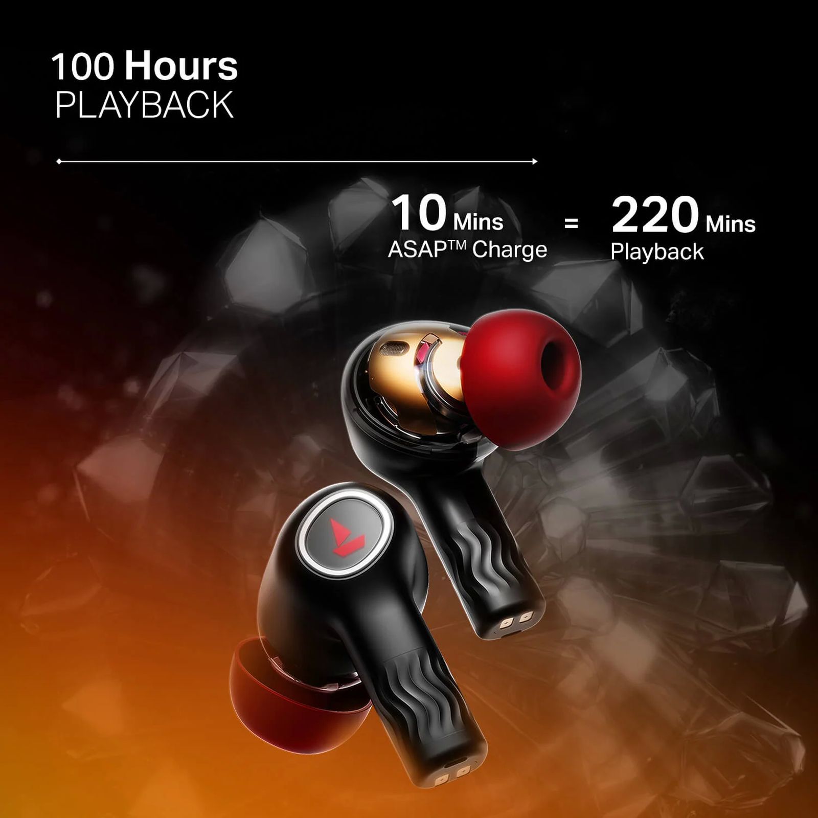 boAt Nirvana Crystl TWS Earbuds with Active Noise Cancellation (IPX4 Water Resistant, 60ms Low Latency, Blazing Red)_6