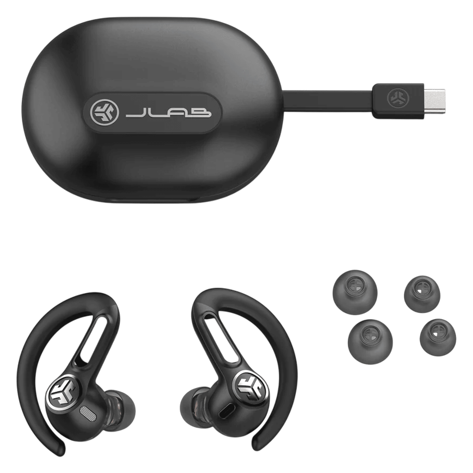 JLAB Epic Sport ANC 3 TWS Earbuds with Hybrid Active Noise Cancellation (IP66 Sweatproof, LDAC Audio, Black)_5