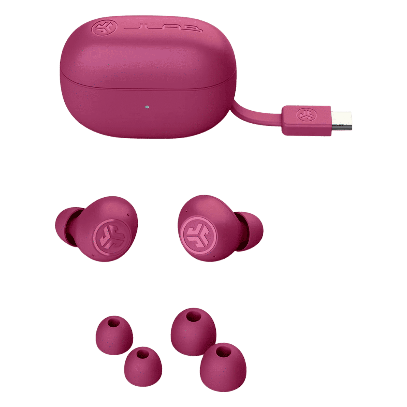 JLAB Go Pop ANC TWS Earbuds with Active Noise Cancellation (IP55 Sweat and Splashproof, Google Fast Pair, Fuchsia)_4