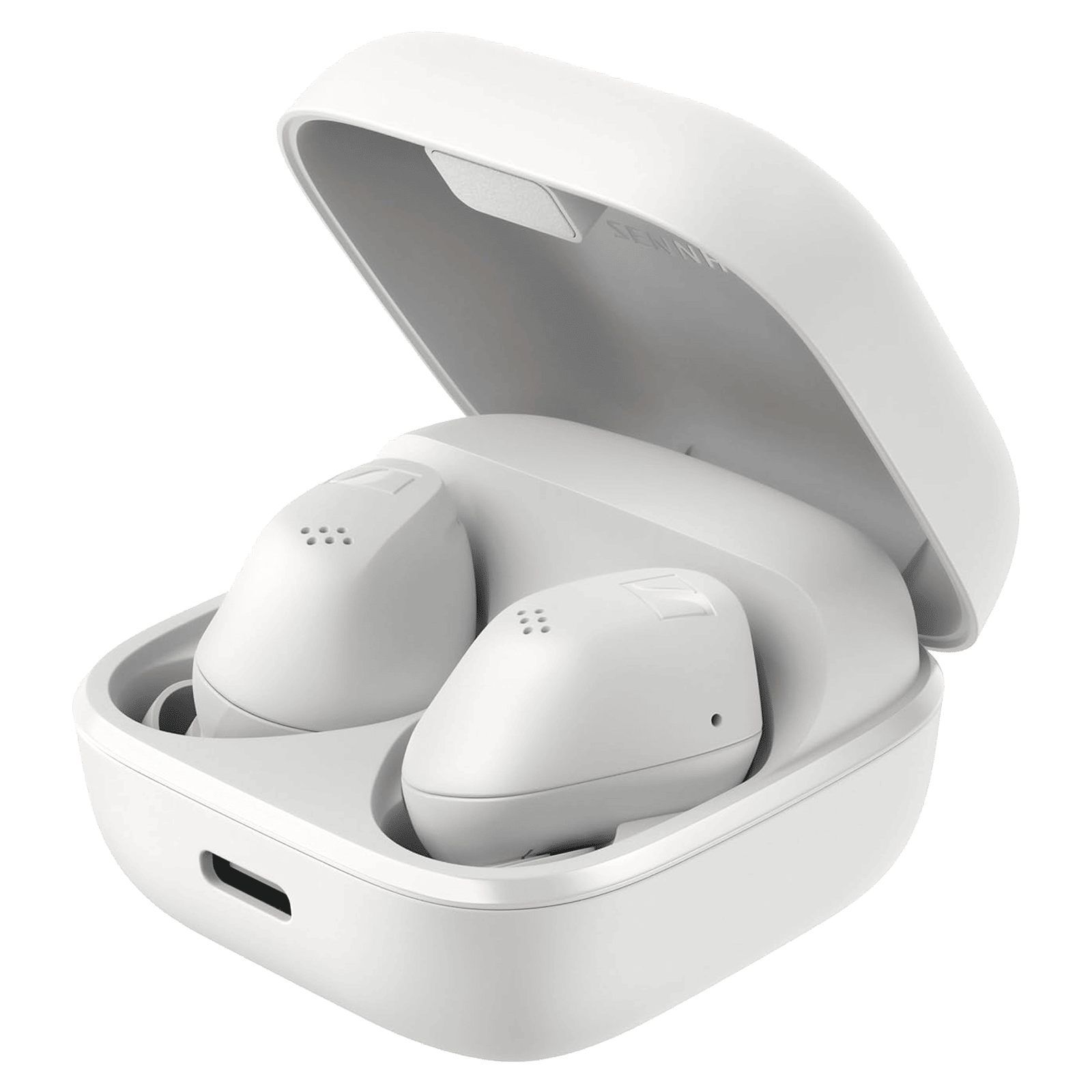 SENNHEISER ACCENTUM 700263 TWS Earbuds with Hybrid Active Noise Cancellation (IP54 Splash Resistant, 28 Hours Battery Life, White) SENNHEISER ACCENTUM 700263 TWS Earbuds with Hybrid Active Noise Cancellation (IP54 Splash Resistant, 28 Hours Battery Life, White)_1
