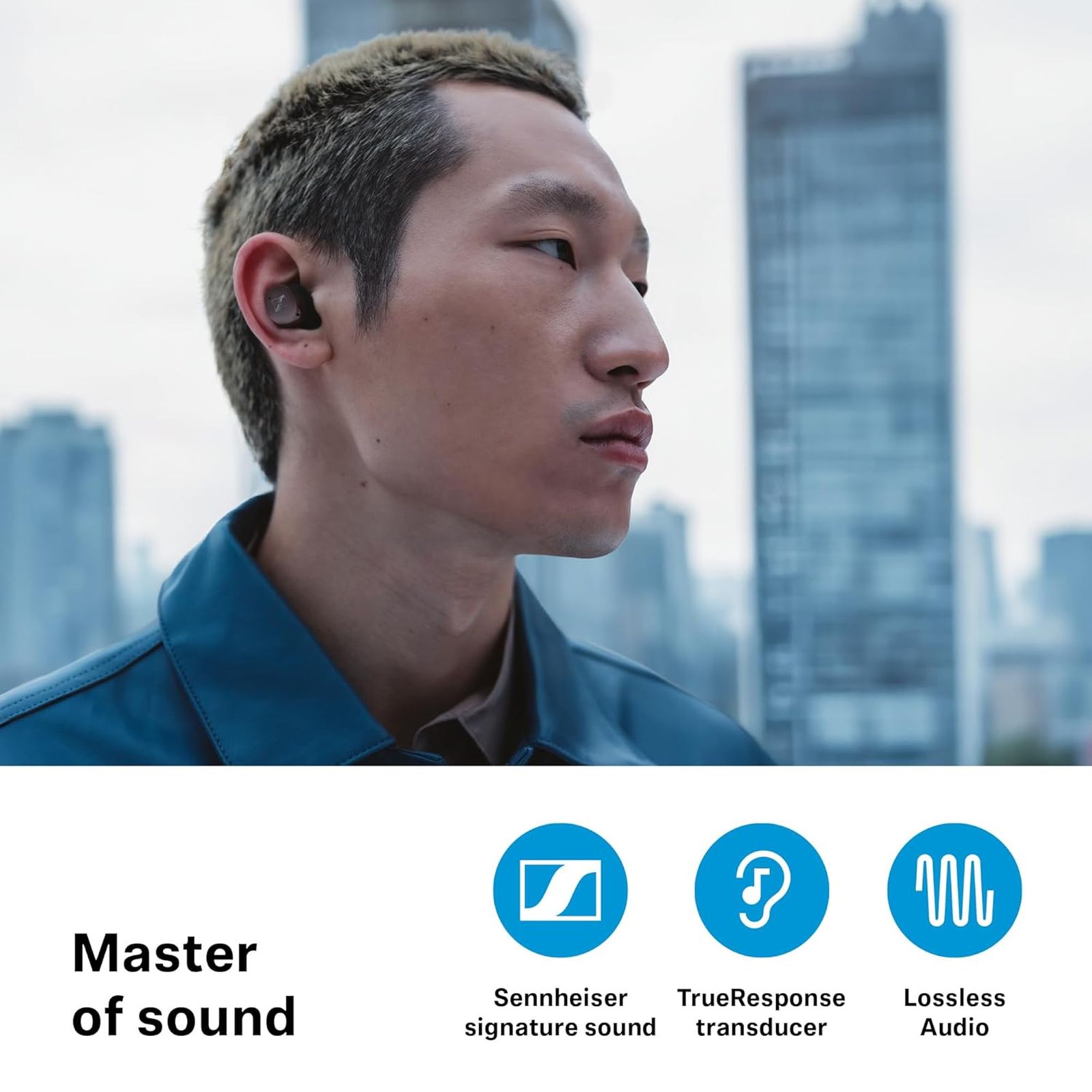 SENNHEISER MOMENTUM True Wireless 4 700366 TWS Earbuds with Adaptive Noise Cancellation (IP54 Dust & Splash Resistant, Auracast Support, White Silver)_7