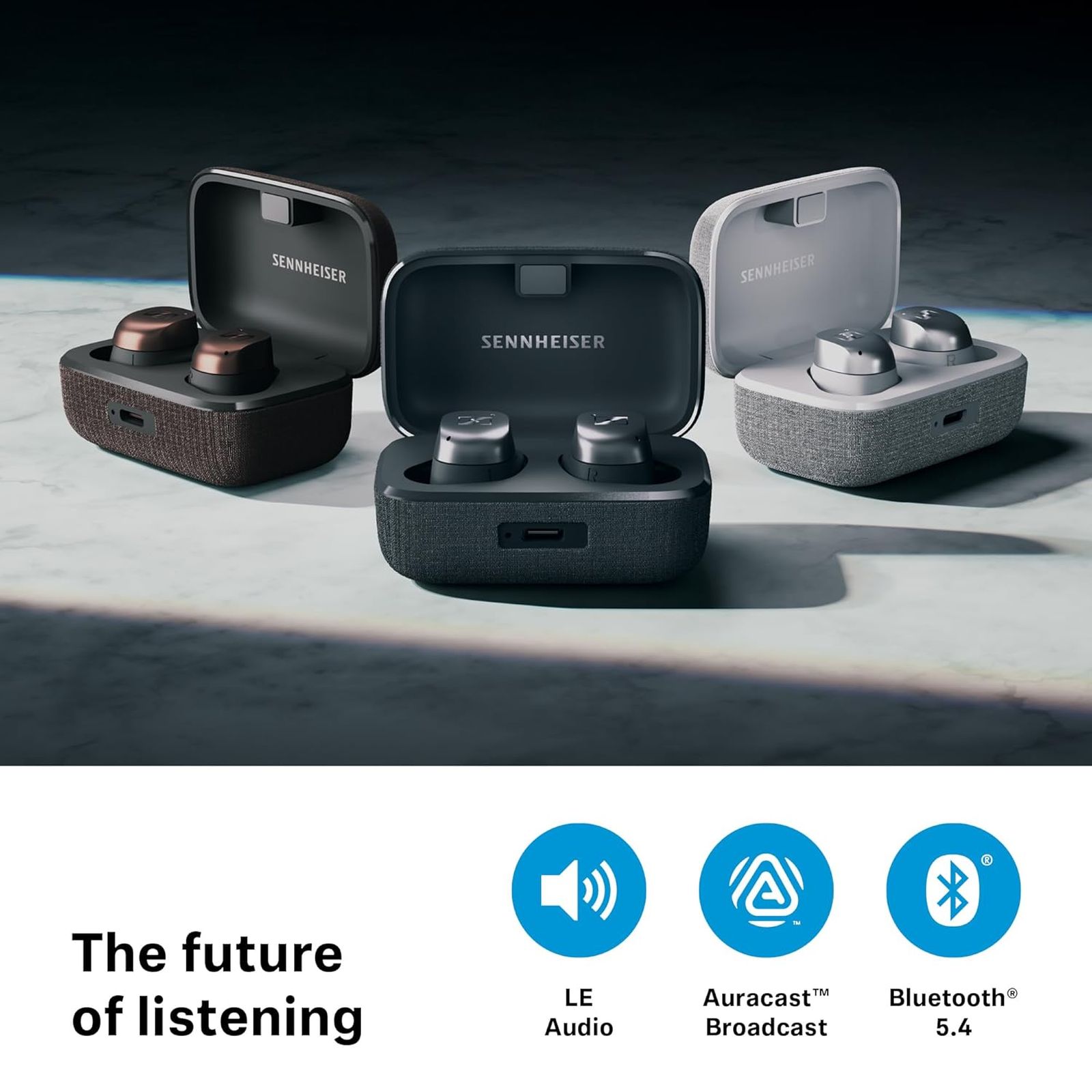 SENNHEISER MOMENTUM True Wireless 4 700366 TWS Earbuds with Adaptive Noise Cancellation (IP54 Dust & Splash Resistant, Auracast Support, White Silver)_8
