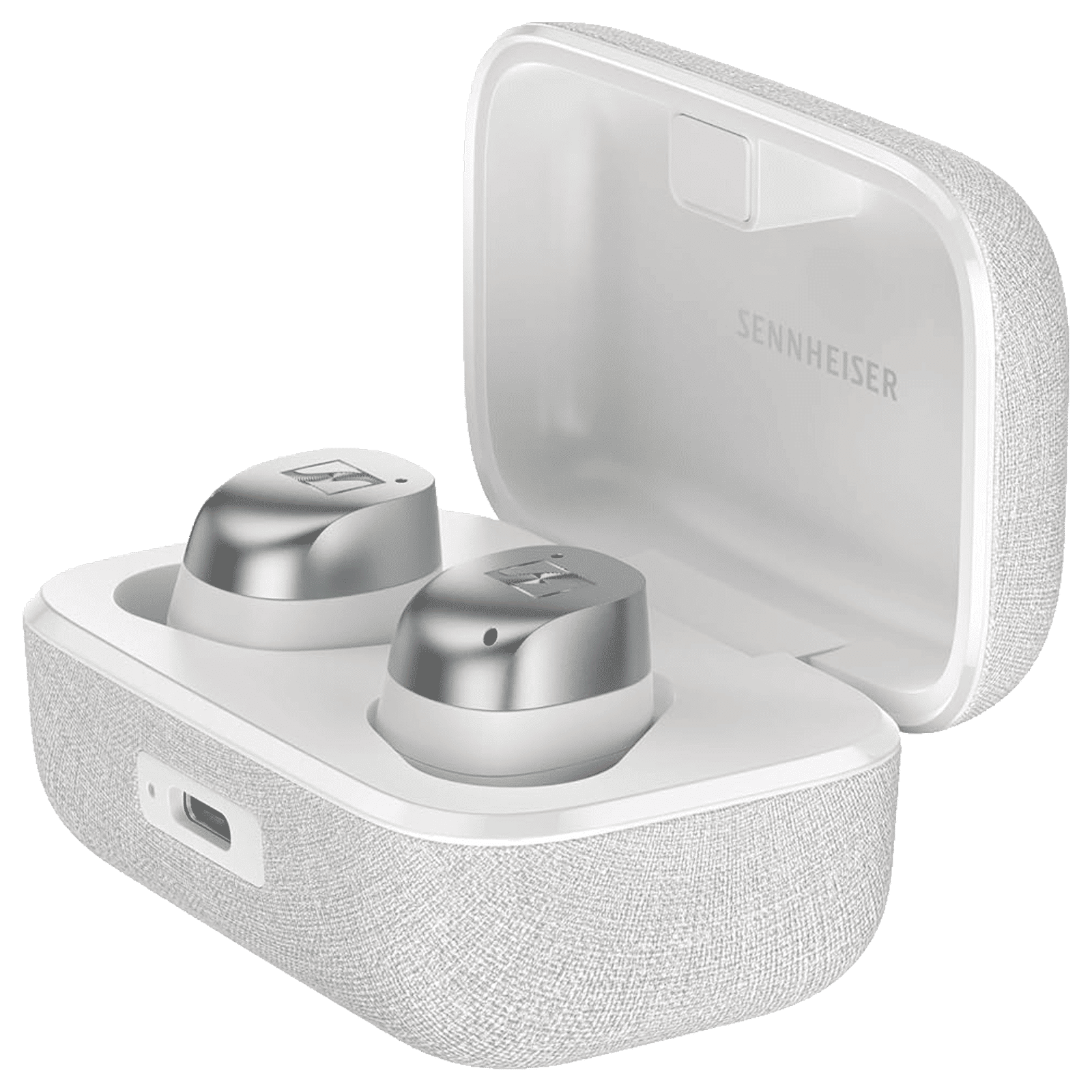 SENNHEISER MOMENTUM True Wireless 4 700366 TWS Earbuds with Adaptive Noise Cancellation (IP54 Dust & Splash Resistant, Auracast Support, White Silver)_1