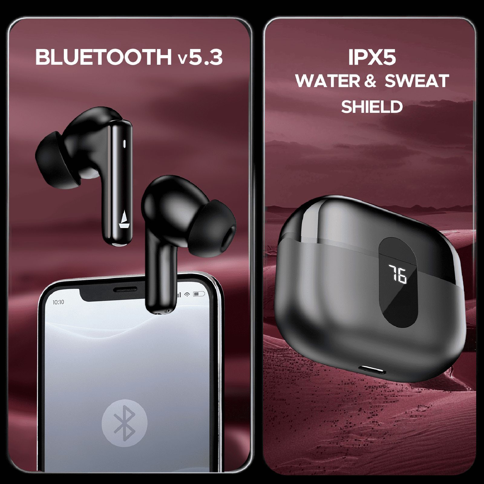 boAt Airdopes Plus 318 TWS Earbuds with Environmental Noise Cancellation (IPX5 Water Resistant, ASAP Charge, Active Black)_8