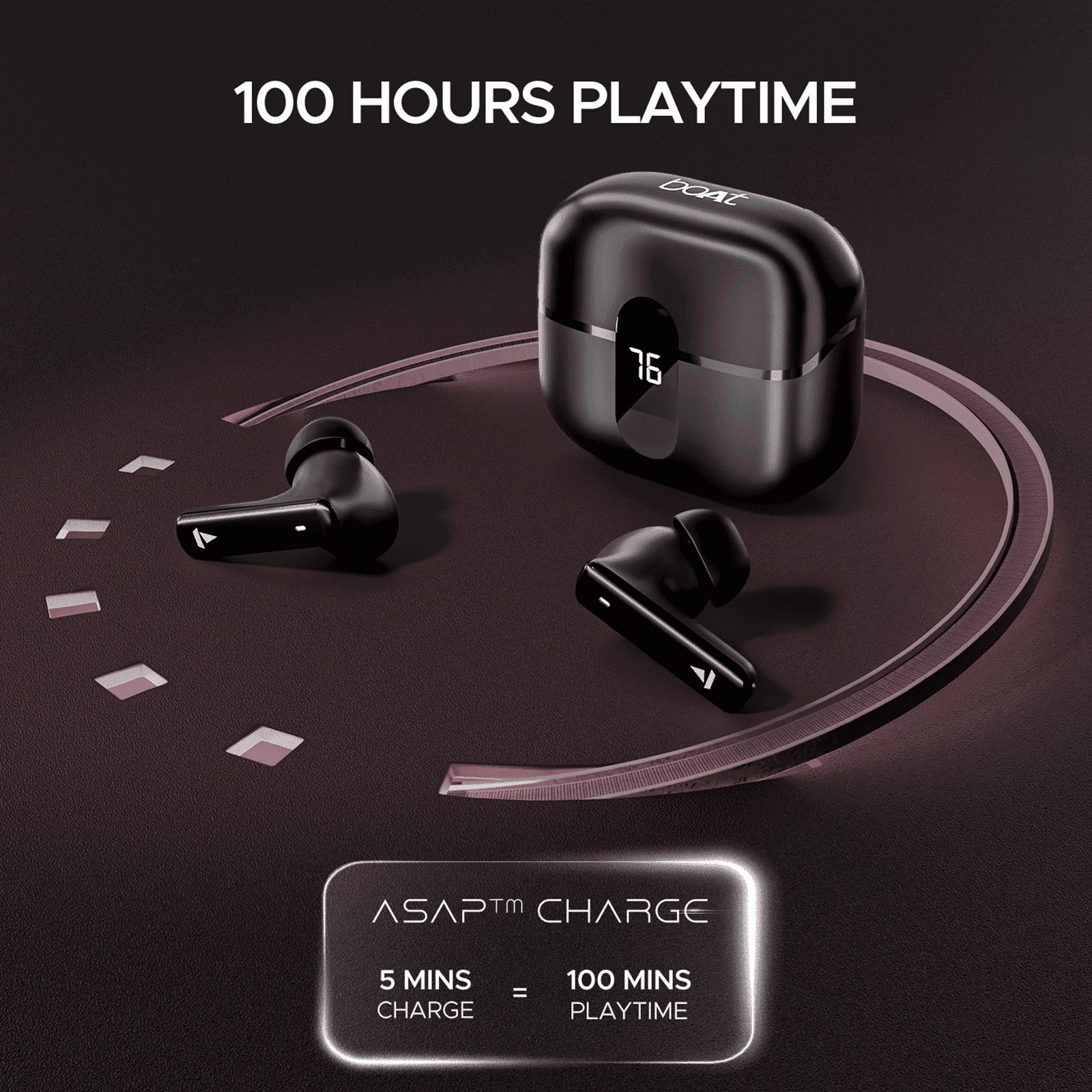 boAt Airdopes Plus 318 TWS Earbuds with Environmental Noise Cancellation (IPX5 Water Resistant, ASAP Charge, Active Black)_3