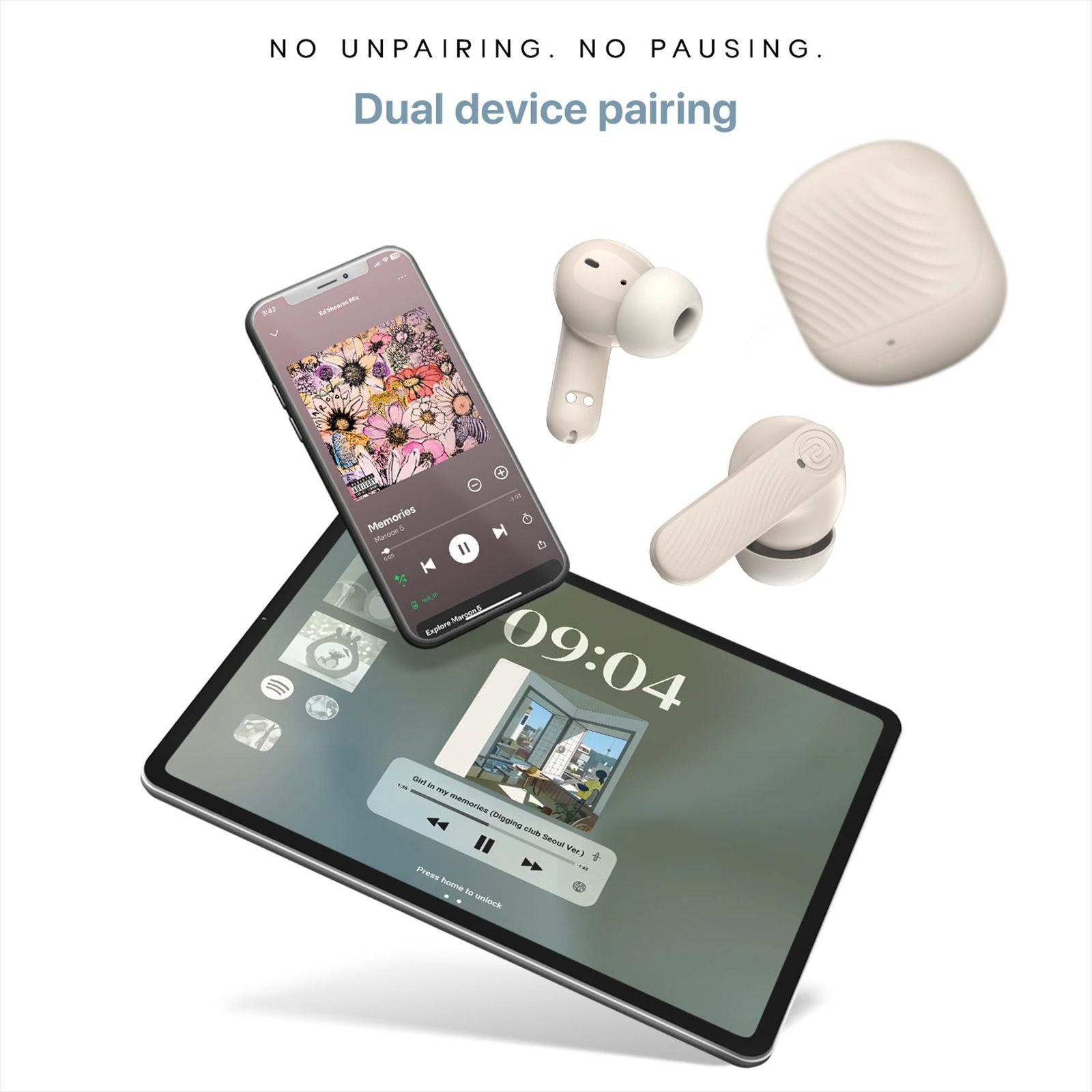 noise Buds X2 TWS Earbuds with Active Noise Cancellation (IPX5 Water Resistant, Instacharge, Dune Beige)_7