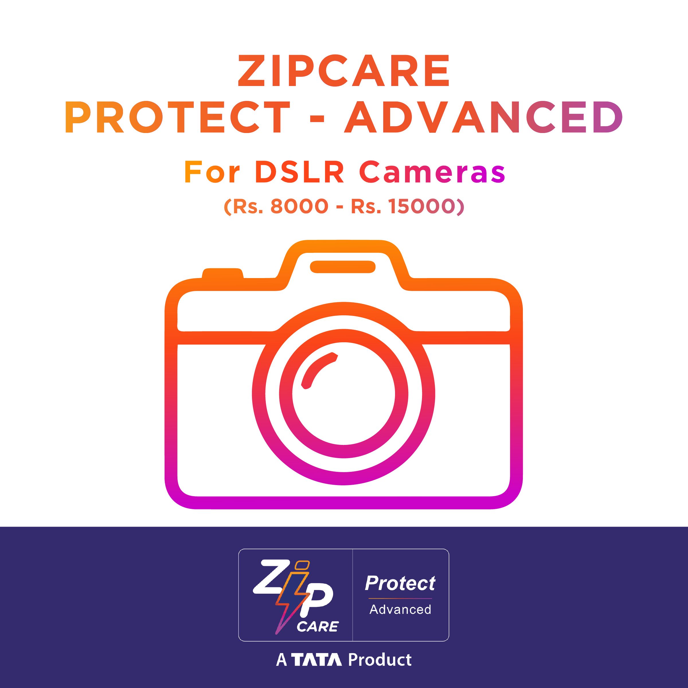 ZipCare Protect - Advanced 1 Year for DSLR Cameras (Rs. 8000 - Rs. 15000)_1
