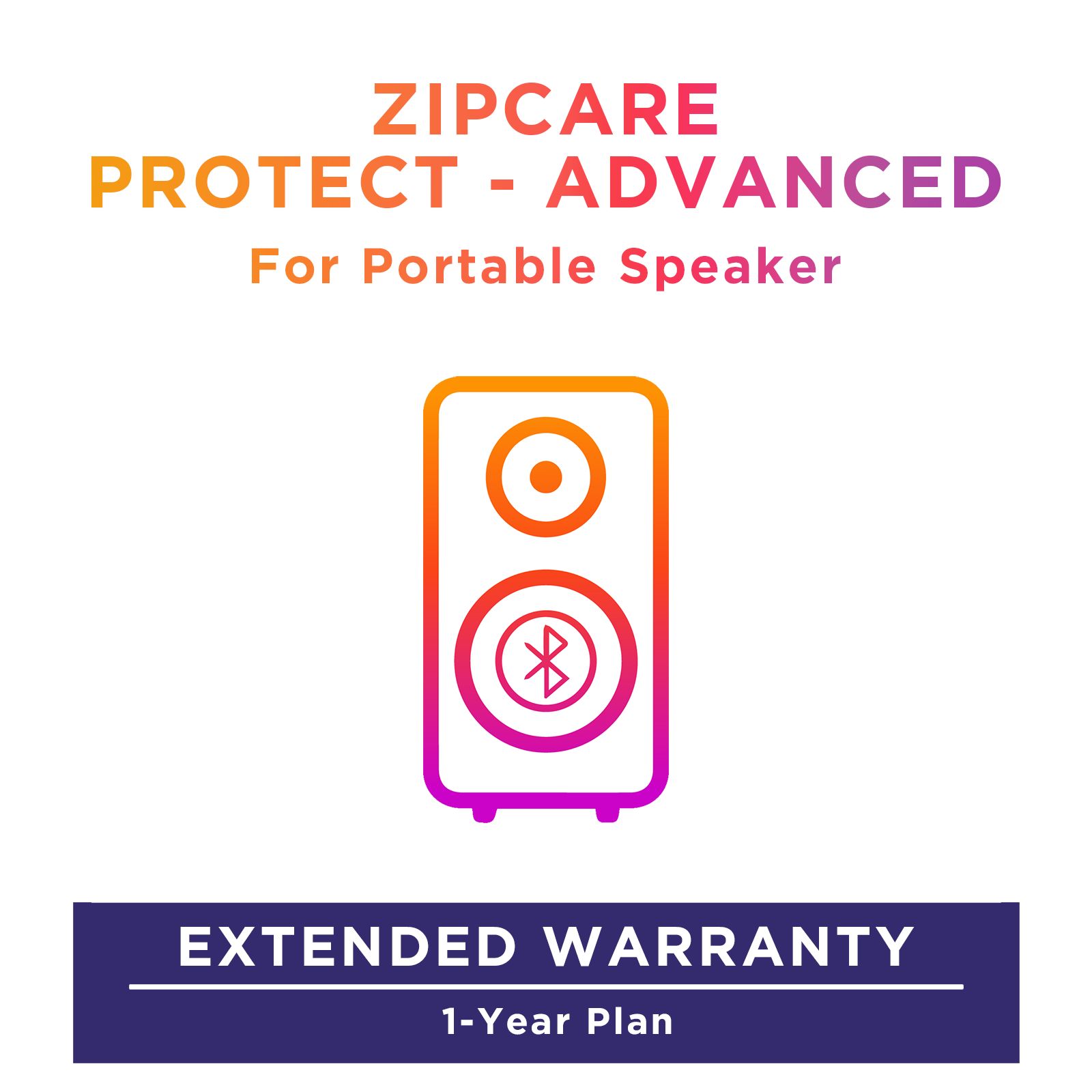 ZipCare Protect - Advanced 1 Year for Portable Speaker (Rs. 75000 - Rs. 100000)_1