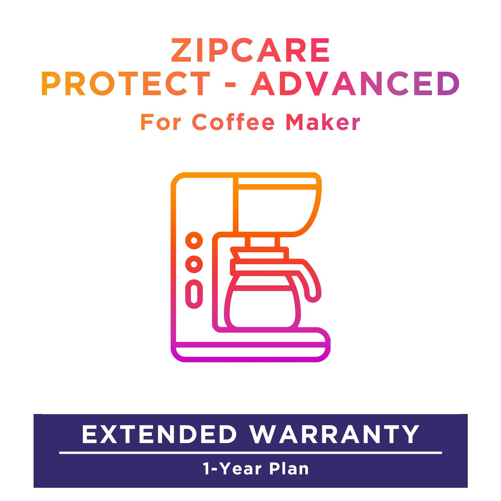 ZipCare Protect - Advanced 1 Year for Coffee Maker (Rs. 1000 - Rs. 2000)_1