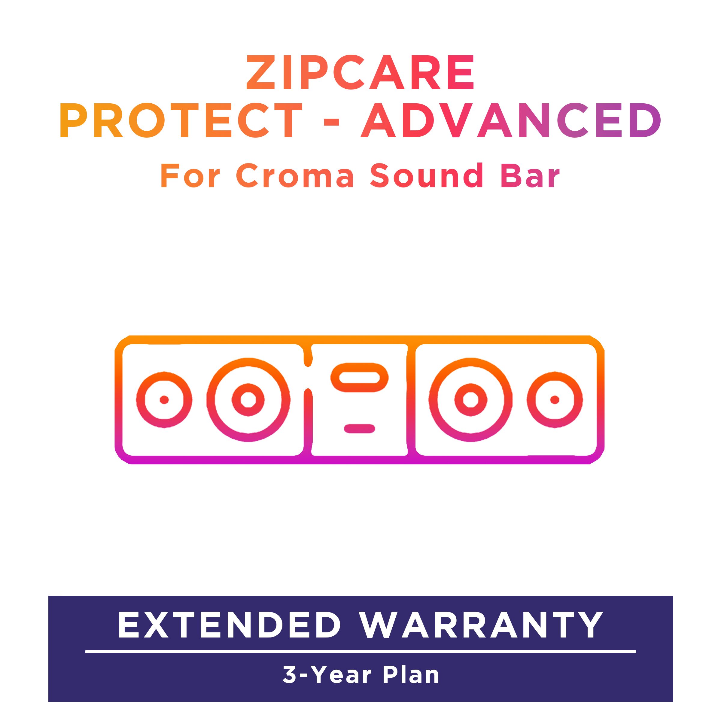 ZipCare Protect - Advanced 3 Year For Croma Sound Bar (Rs. 100000 to Rs. 150000)_1