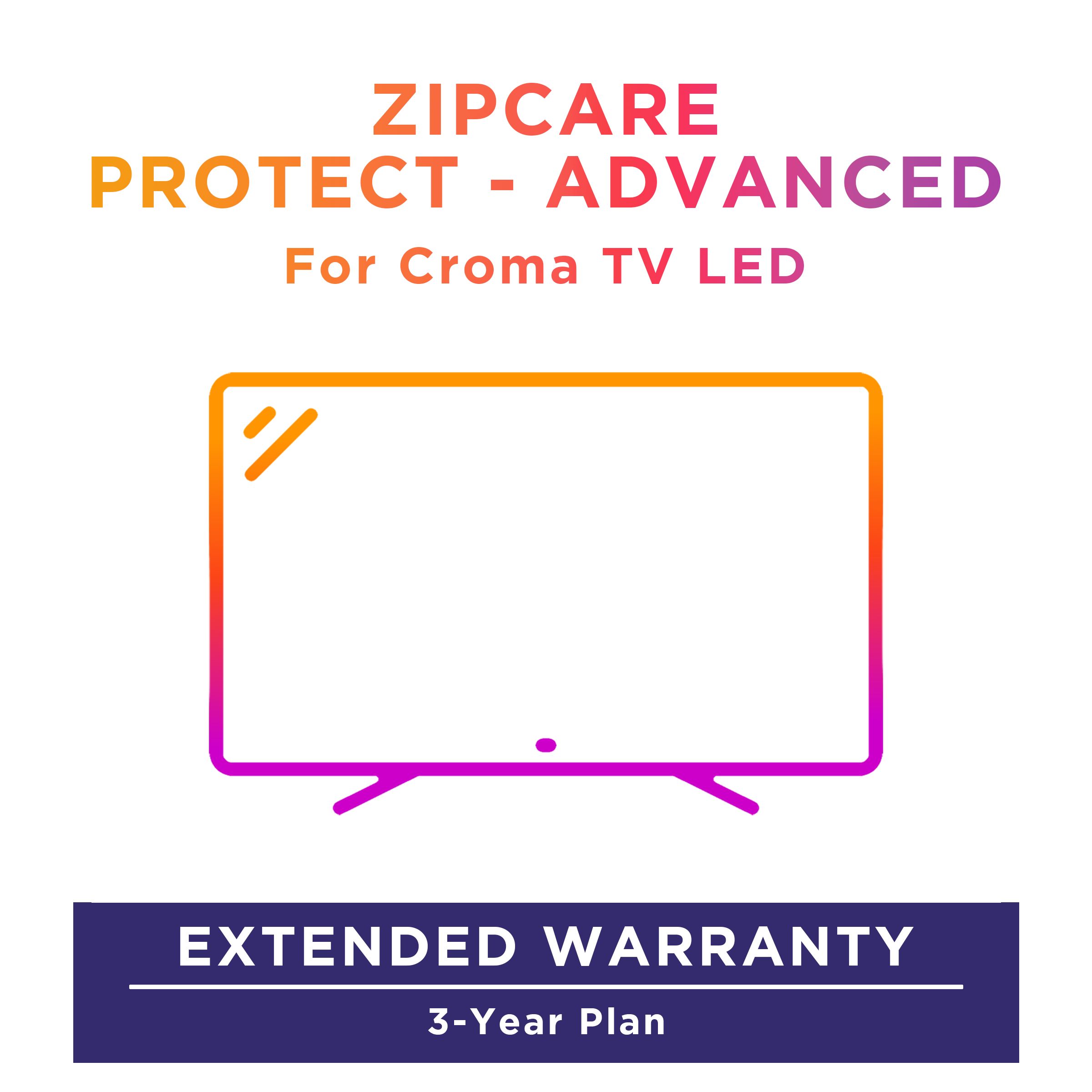 ZipCare Protect - Advanced 3 Year For Croma Television (Rs. 100000 to Rs. 125000)_1