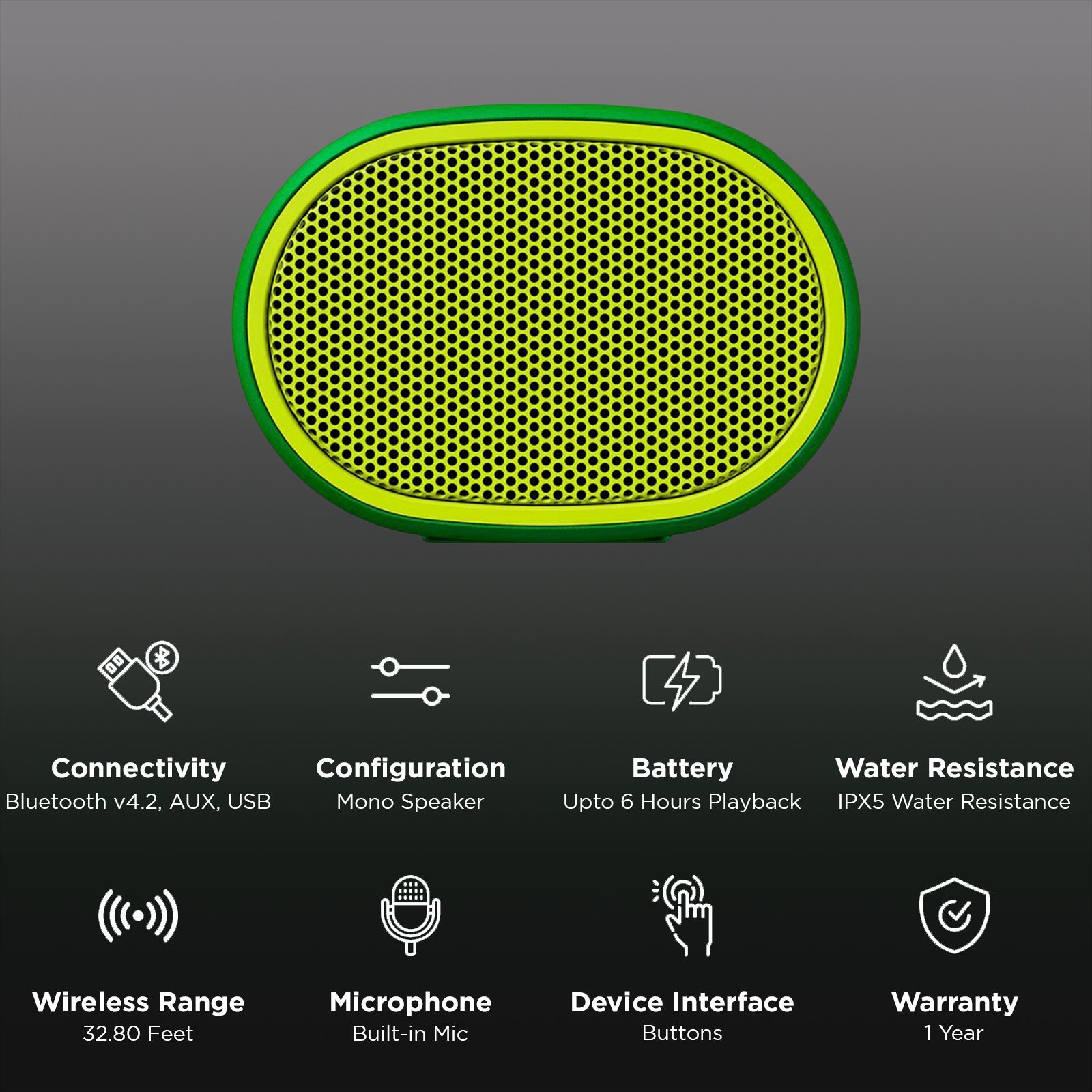 SONY SRS-XB01 Extra Bass Portable Bluetooth Speaker (Green)_3