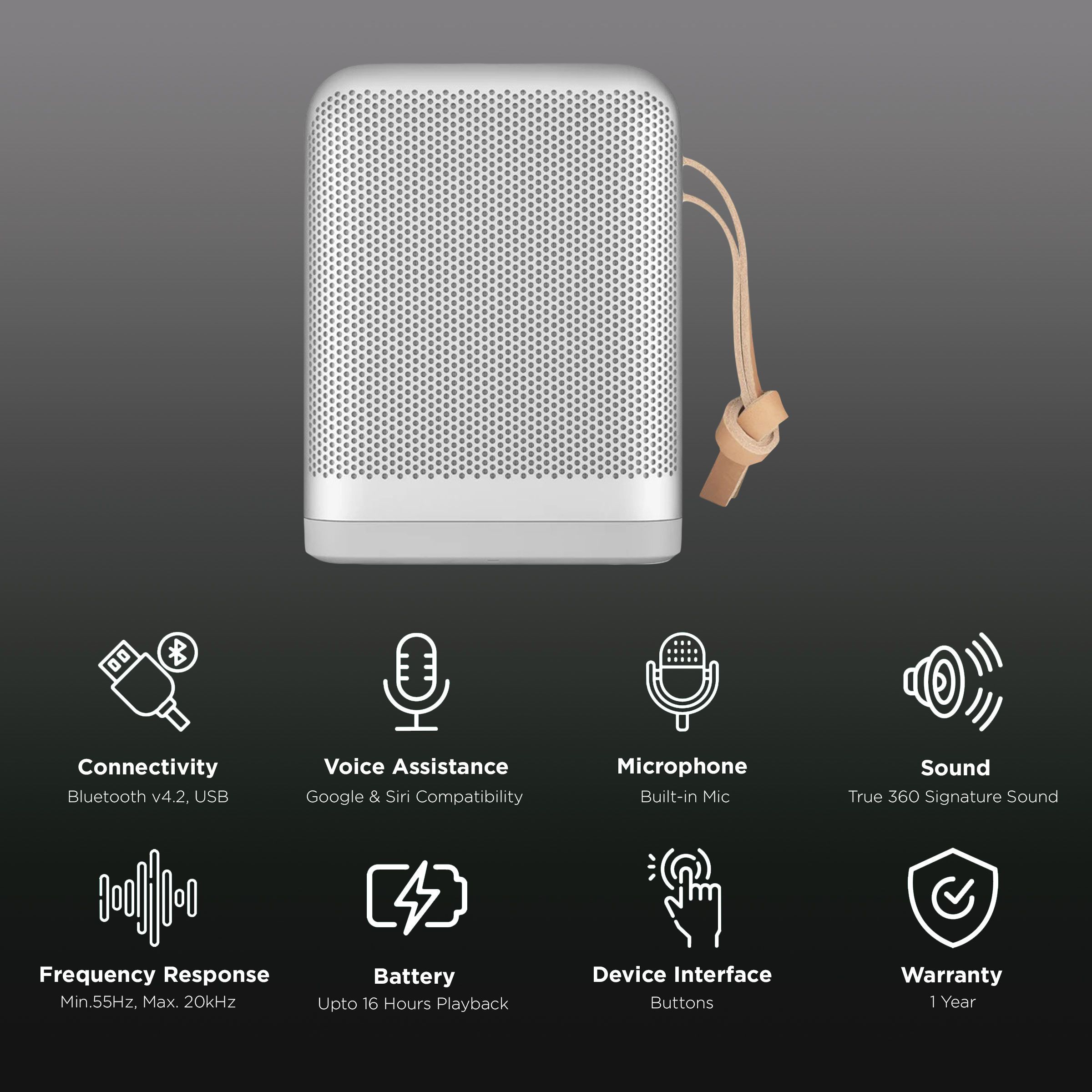 Bang & Olufsen Beoplay P6 with Google & Siri Compatible Smart Speaker (Signature Sound, Natural)_2
