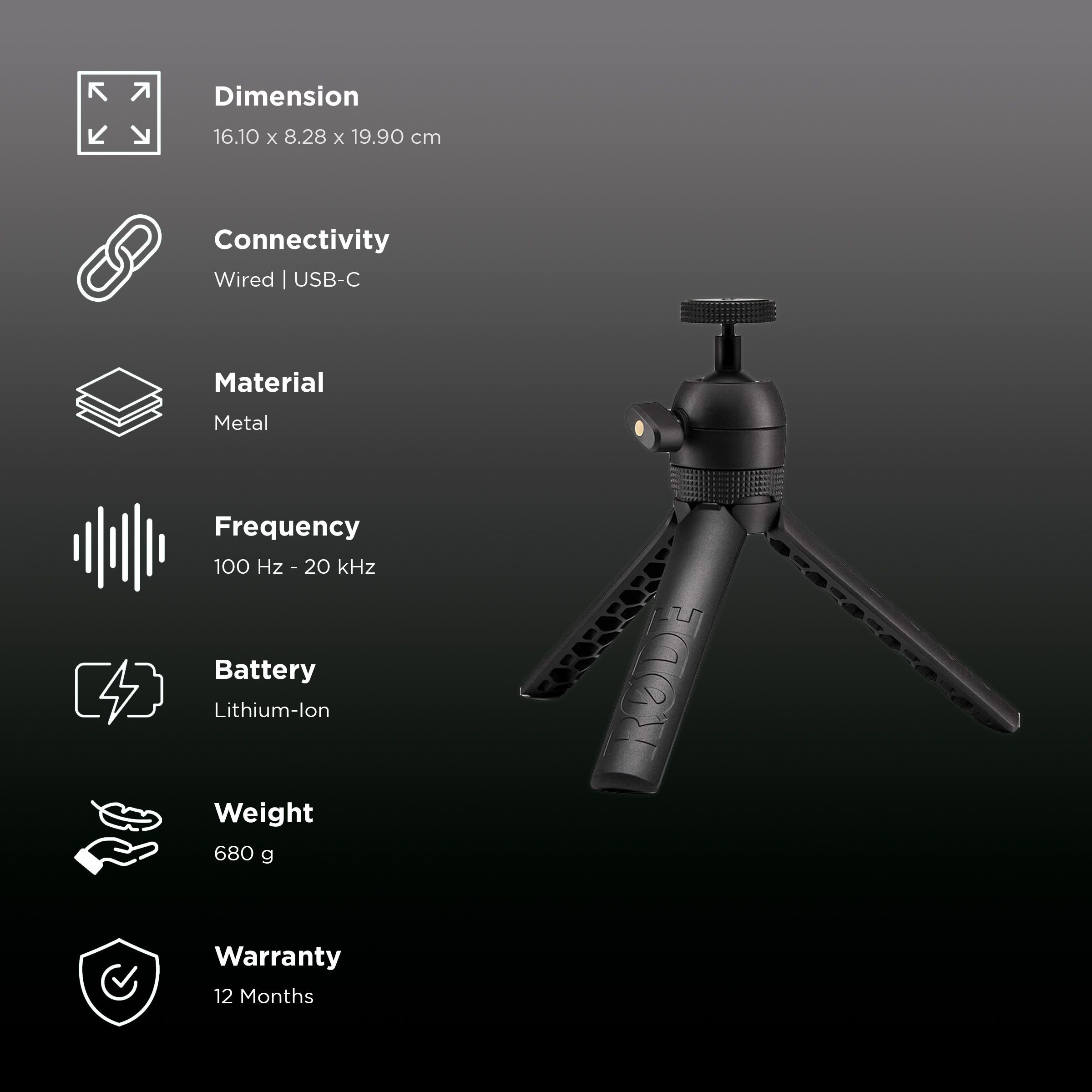 RODE VLOGVMICRO Vlogger Kit for Mobile with Mic (Directional Sound Pickup, Black) RODE VLOGVMICRO Vlogger Kit for Mobile with Mic (Directional Sound Pickup, Black)_2