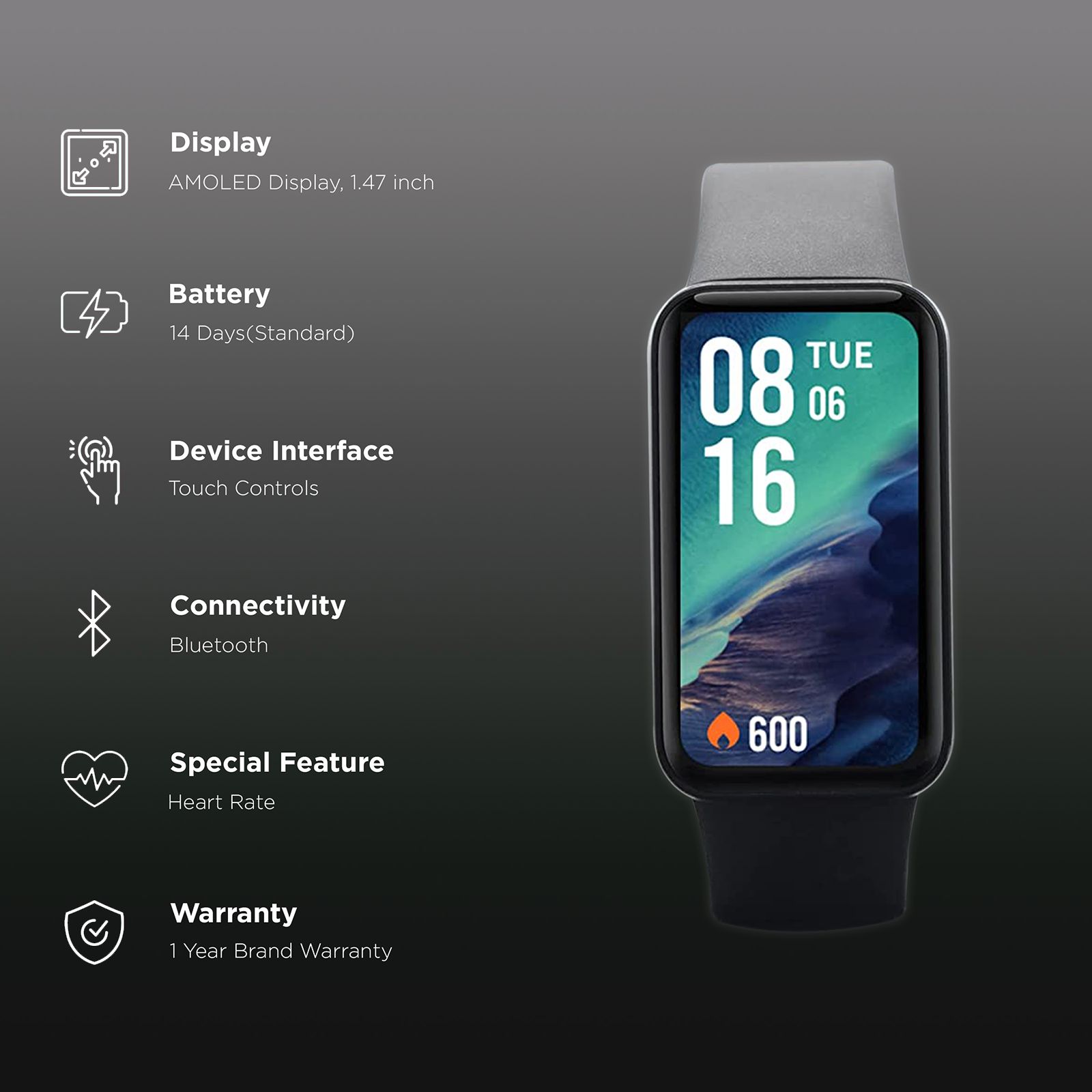 Xiaomi Pro Smart Band with 110+ Fitness Modes (1.47 Inch Always-On AMOLED Display, 5ATM Water Resistant, Black Strap) Xiaomi Pro Smart Band with 110+ Fitness Modes (1.47 Inch Always-On AMOLED Display, 5ATM Water Resistant, Black Strap)_3