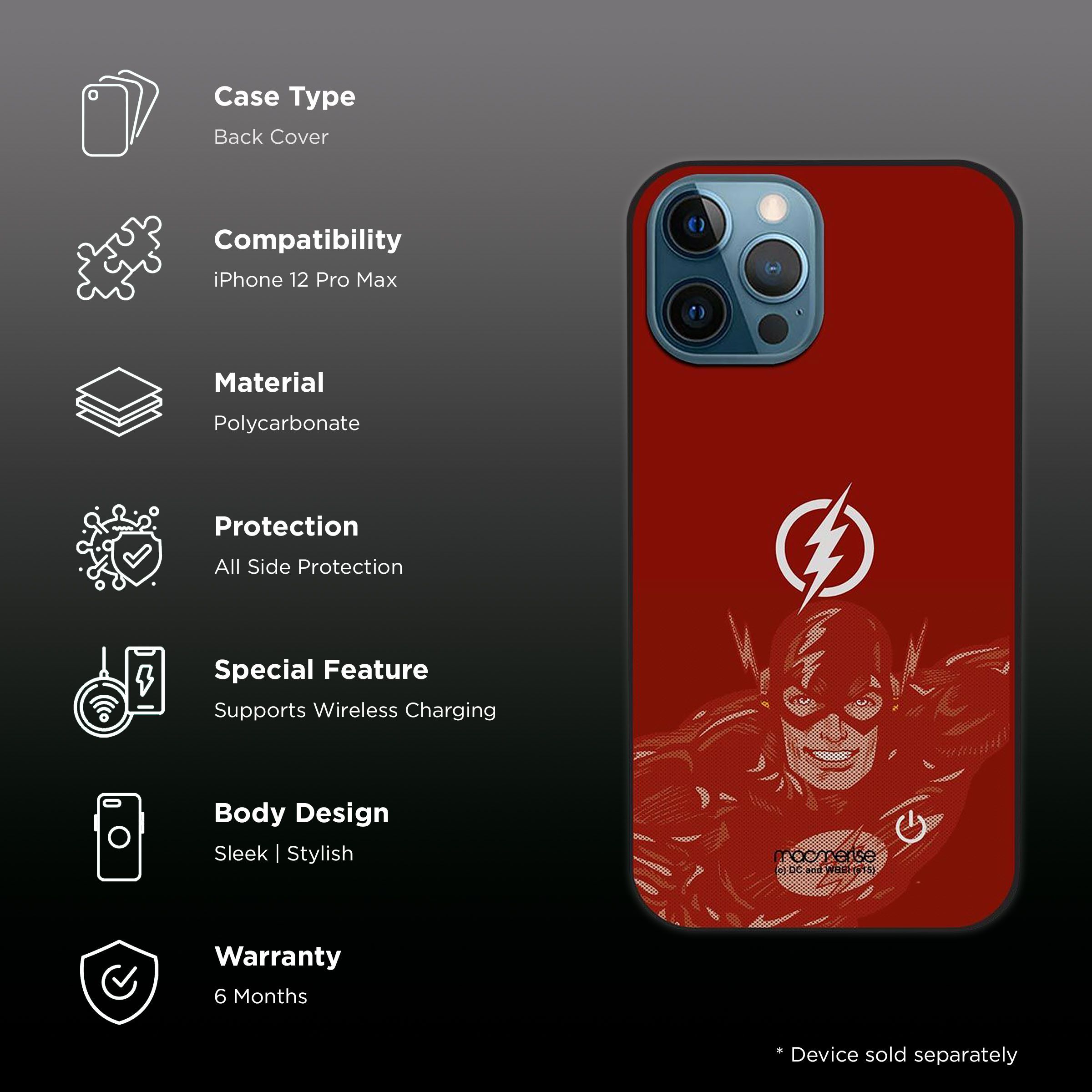 Macmerise Fierce Flash Attack Hard Polycarbonate Back Cover for Apple iPhone 12 Pro Max (Supports Wireless Charging, Multi Color)_2