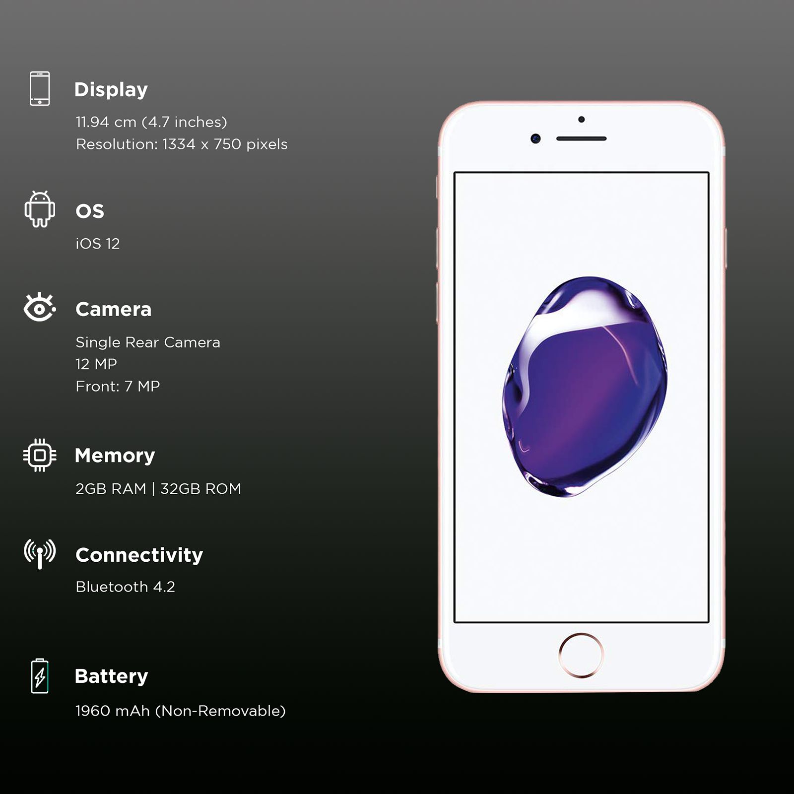 Refurbished Apple iPhone 7 (32GB, Rose Gold)_3