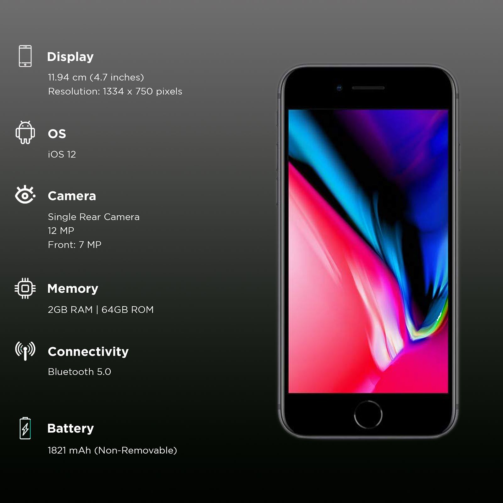 Refurbished Apple iPhone 8 (64GB, Space Grey)_3