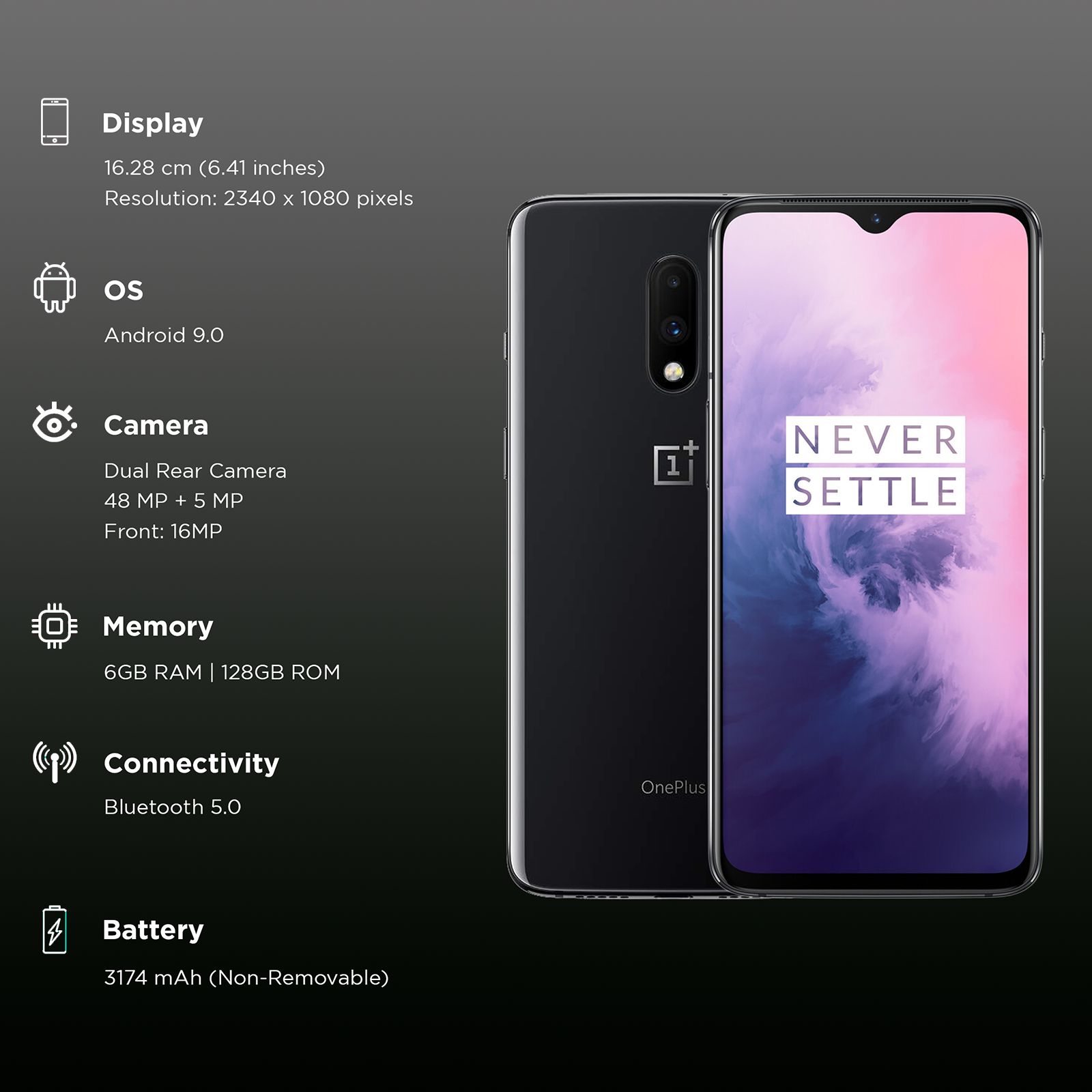 Refurbished OnePlus 7 (6GB RAM, 128GB, Mirror Grey)_3