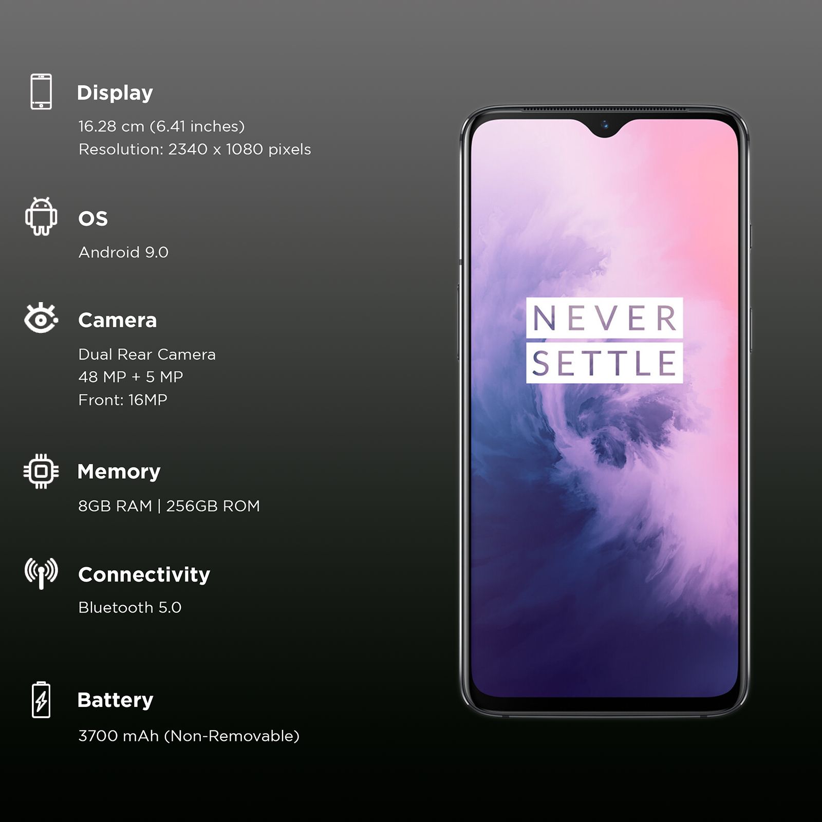 Refurbished OnePlus 7 (8GB RAM, 256GB, Grey)_3