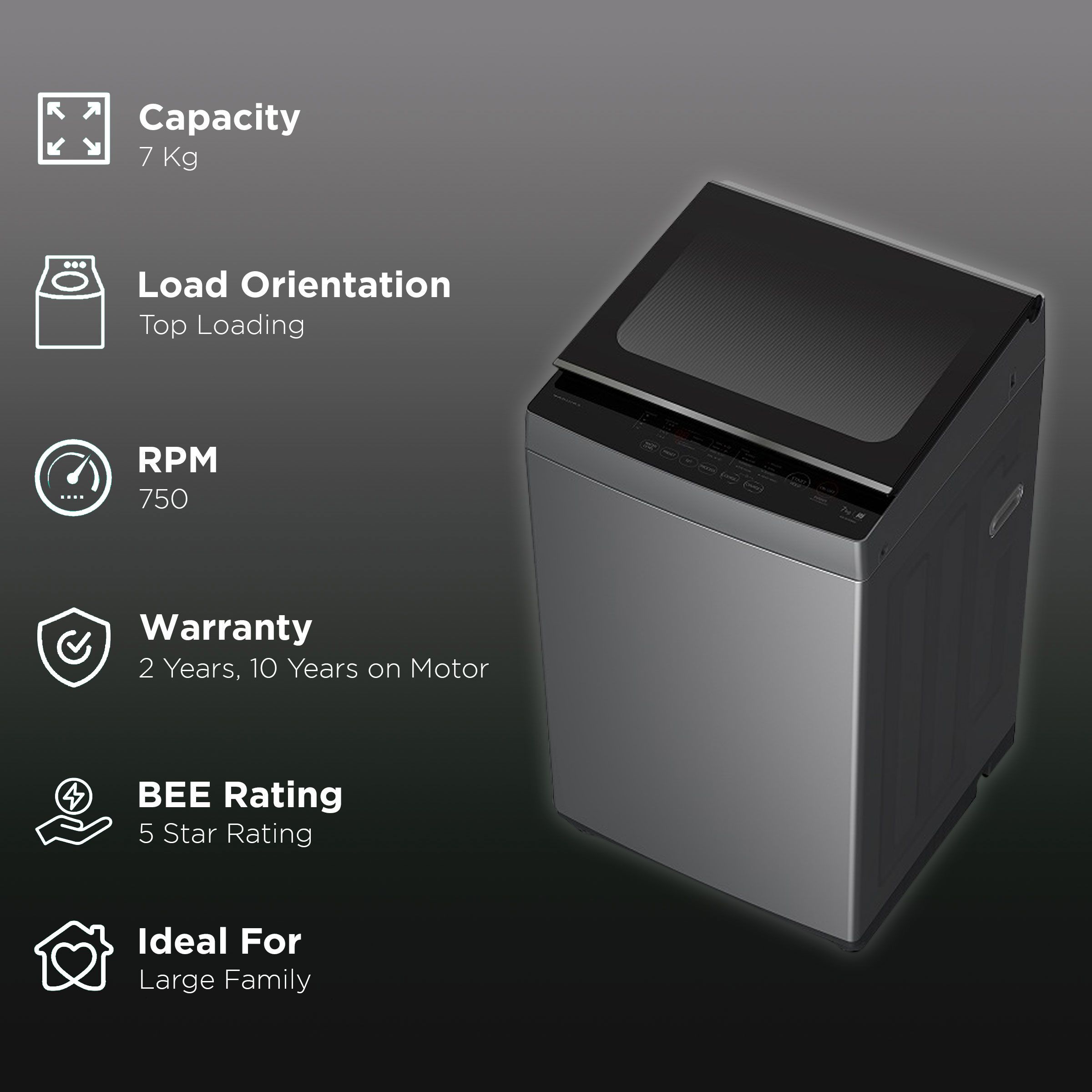 TOSHIBA 7 kg 5 Star Fully Automatic Top Load Washing Machine (AW-K801A-IND(SG), Memory Function, Silver)_2