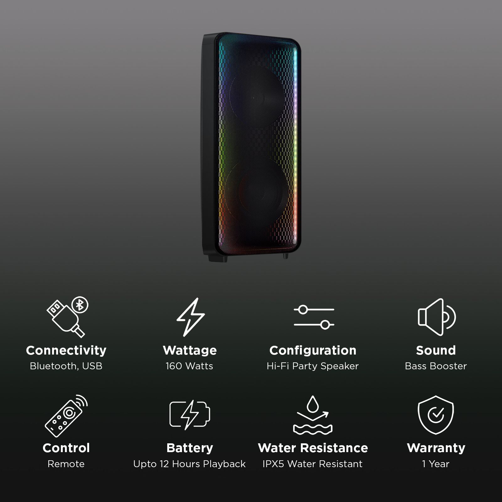 SAMSUNG PartyBox 160W Bluetooth Party Speaker (Bass Booster, Black)_3