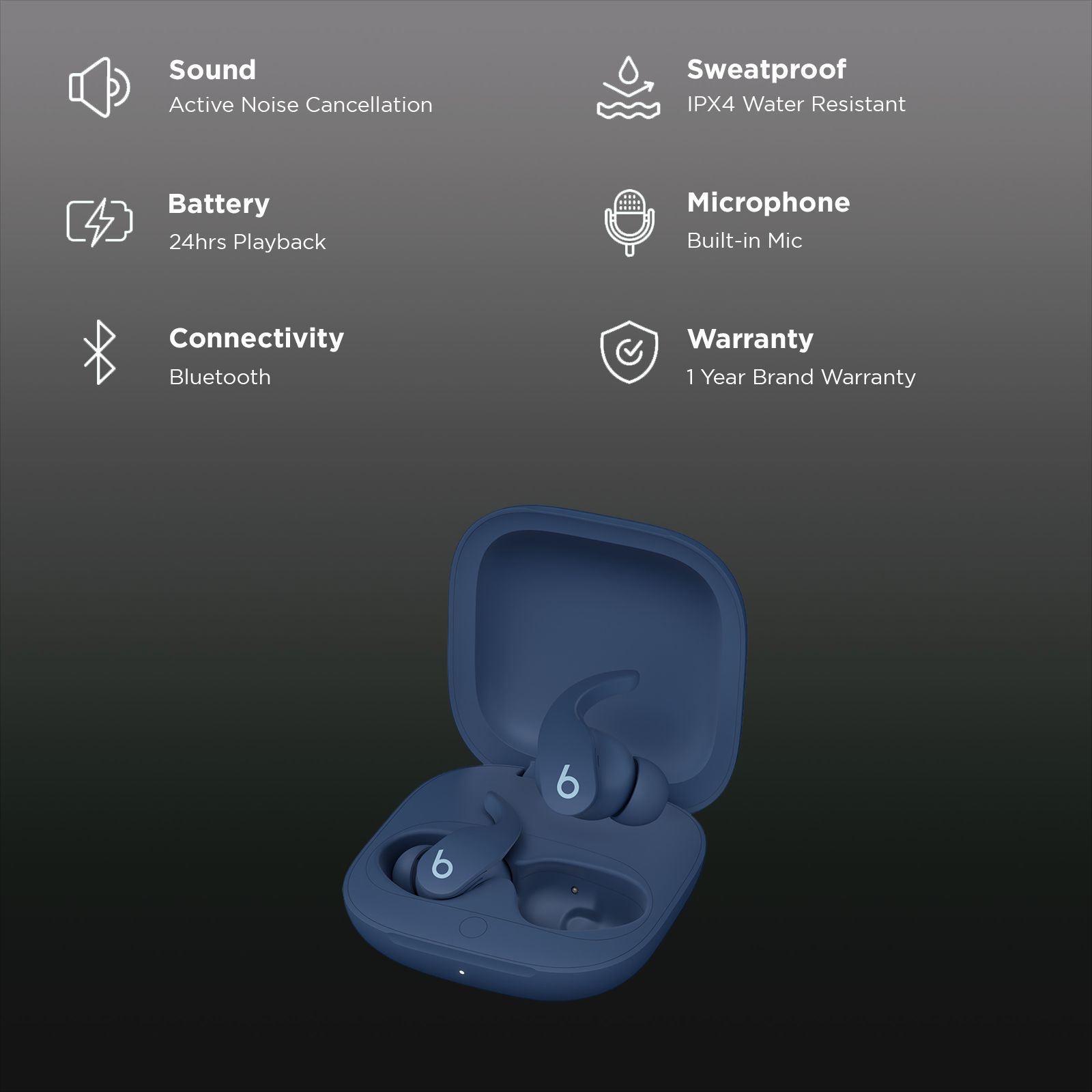 beats Fit Pro TWS Earbuds with Active Noise Cancellation (IPX4 Water Resistant, Fast Fuel Charging, Tidal Blue)_2