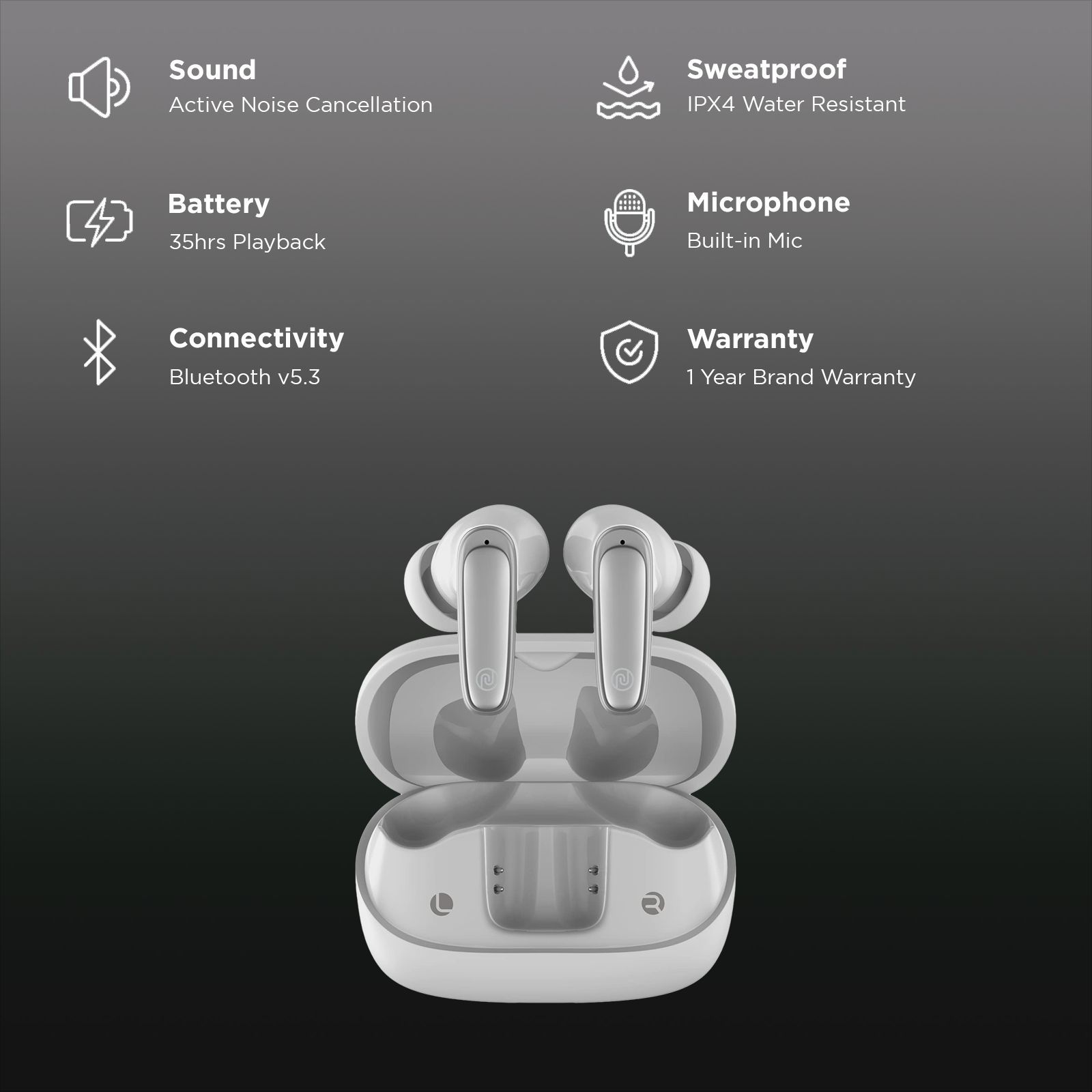 noise Buds X TWS Earbuds with Active Noise Cancellation (12mm Driver, Snow White) noise Buds X TWS Earbuds with Active Noise Cancellation (12mm Driver, Snow White)_2
