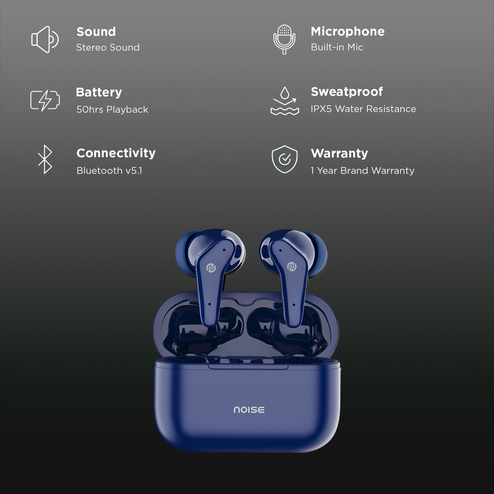 Noise Buds VS102 TWS Earbuds (IPX5 Water Resistant, QuickCharge, Midnight Blue) Noise Buds VS102 TWS Earbuds (IPX5 Water Resistant, QuickCharge, Midnight Blue)_2
