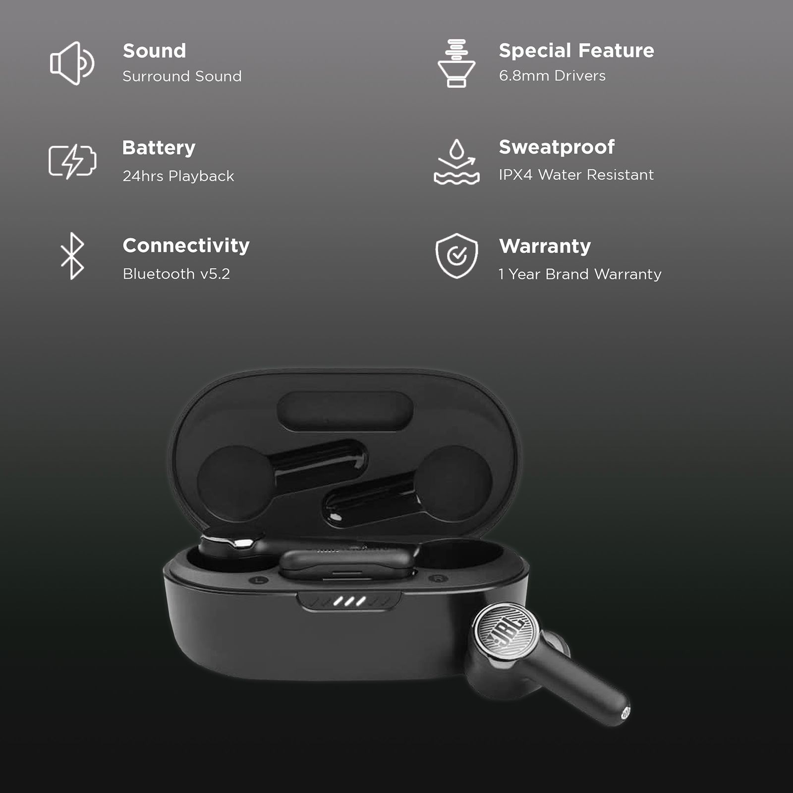 JBL Quantum AIR TWS Earbuds with Active Noise Cancellation (IPX4 Water Resistant, Upto 8 Hours Playback, Black)_2