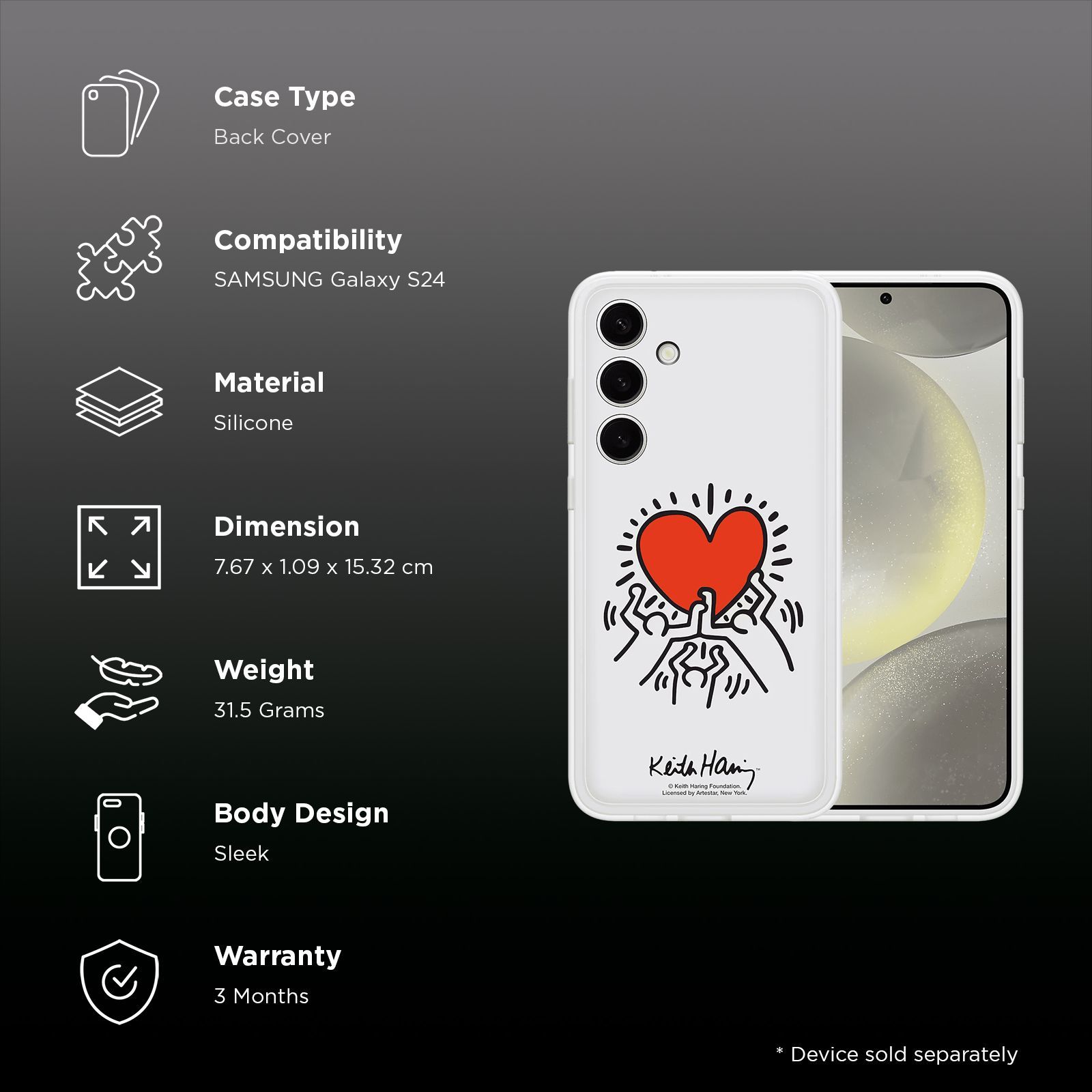 SAMSUNG Silicone Back Cover for SAMSUNG Galaxy S24 (Lightweight and Slim, White)_2