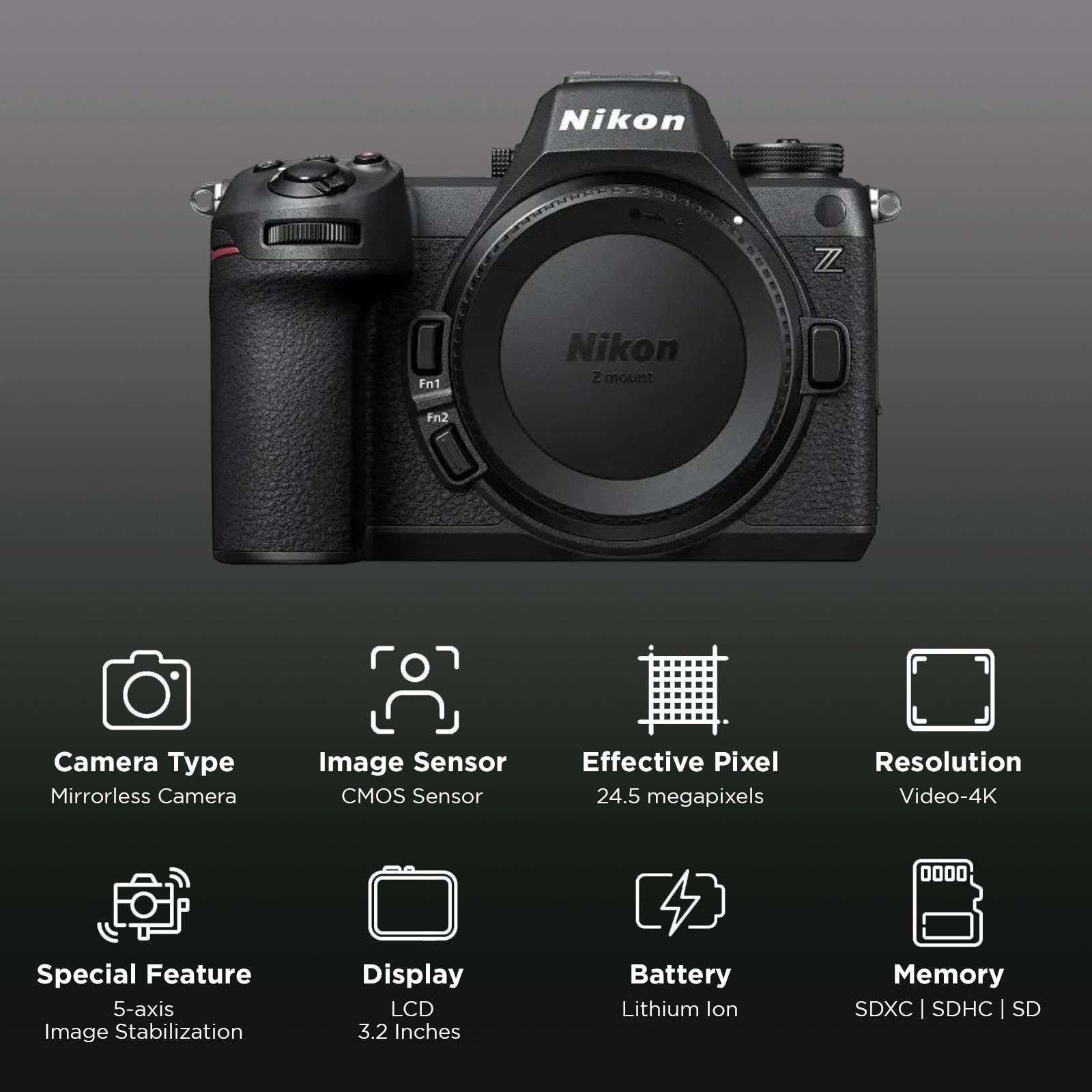 Nikon Z6III 24.5MP Mirrorless Camera (Body only, 35.9 x 23.9 mm Sensor, WiFi Available) Nikon Z6III 24.5MP Mirrorless Camera (Body only, 35.9 x 23.9 mm Sensor, WiFi Available)_2